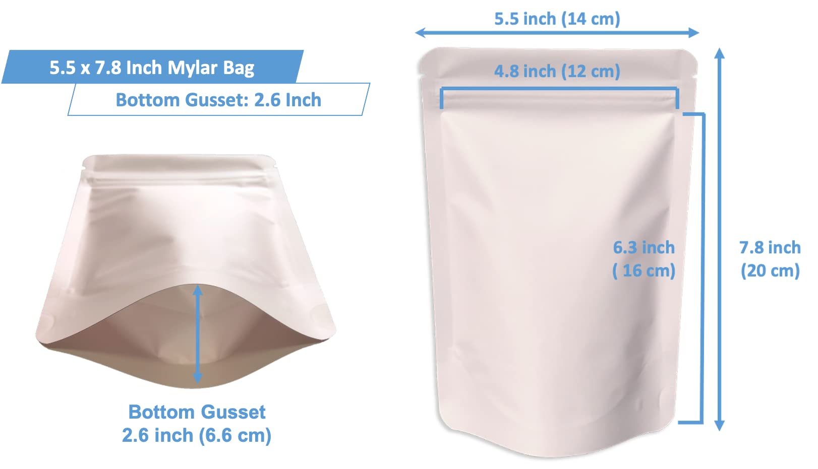 100 Pack Matte Pink Stand Up Bags - 5.5x7.8 Inches Smell Proof Resealable Mylar Bags for Food Storage, Coffee, Tea, Snacks & Herbs | Airtight Foil Packaging | Light Pink Matte Finish | Perfect for Kitchen, Pantry & Travel Organization