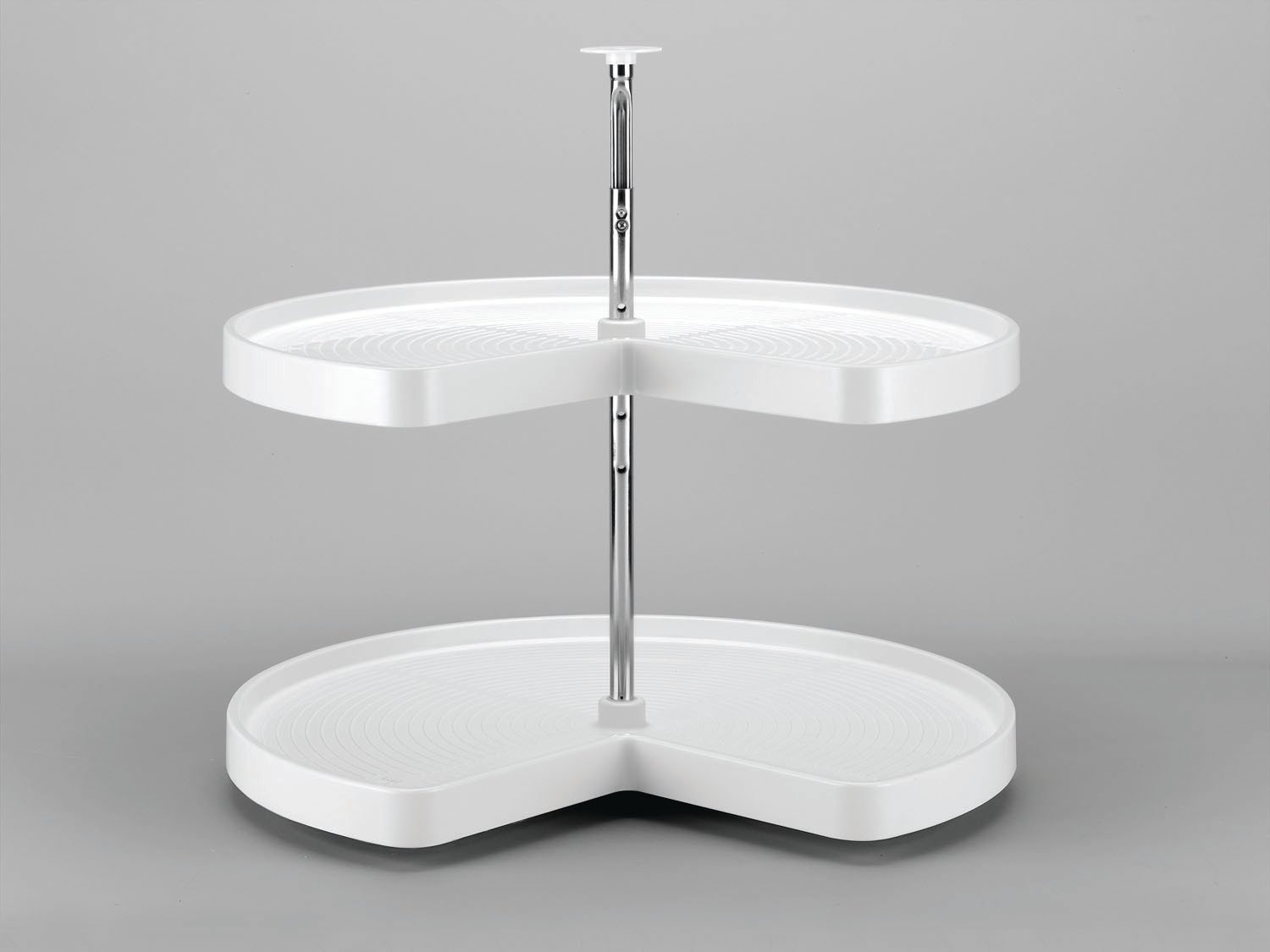 32-Inch Kidney-Shaped Lazy Susan Turntable Set - Durable Polymer Material in Almond Color - Perfect for Dining Tables, Kitchen Countertops, and Buffet Serving