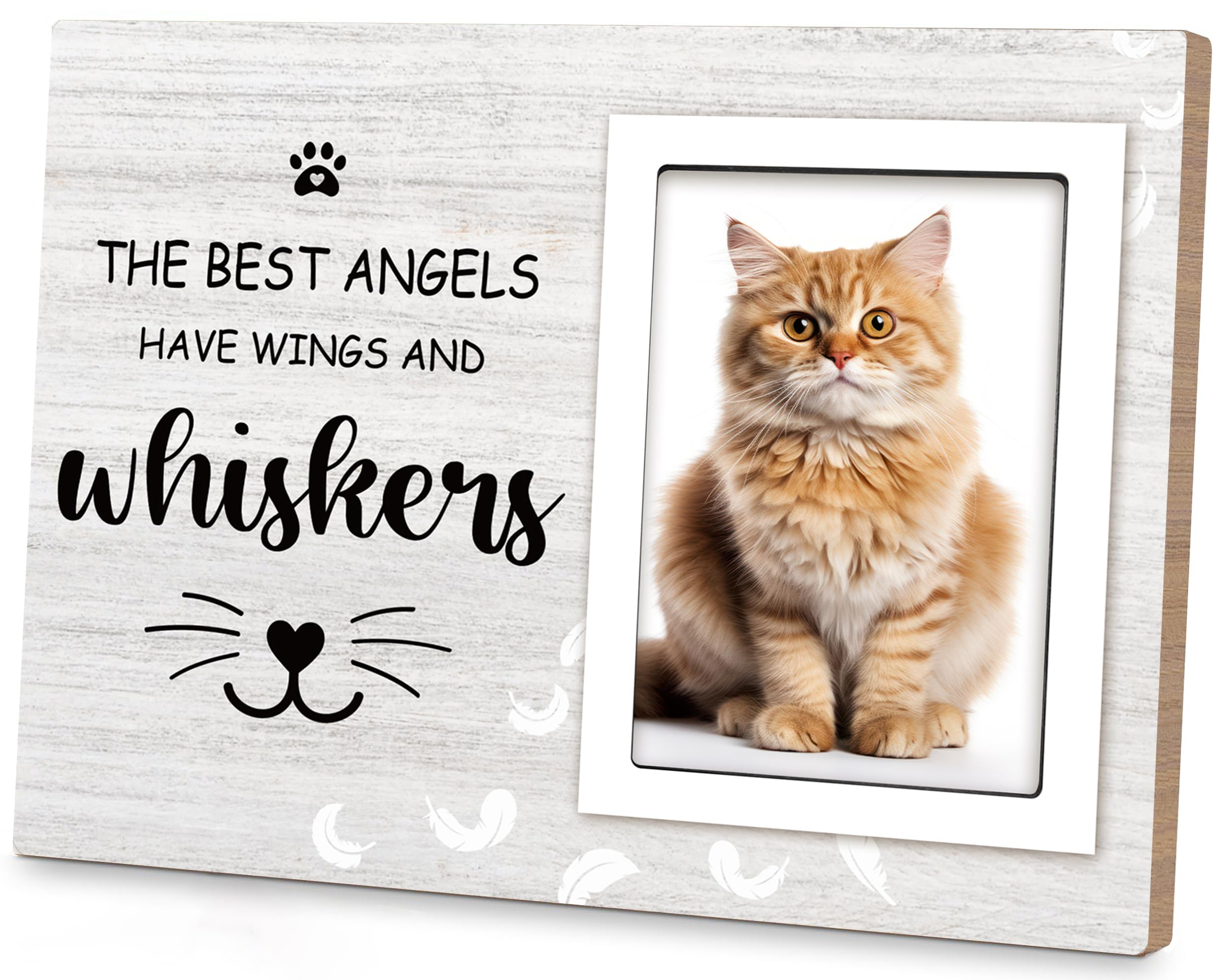 Cat Memorial Gifts - Sympathy Picture Frame for Lost Pets, 4x6 Photo Holder for Cat Loss - Thoughtful Gift for Women & Families | Perfect for Pet Memorial Displays & Comforting Bereaved Owners