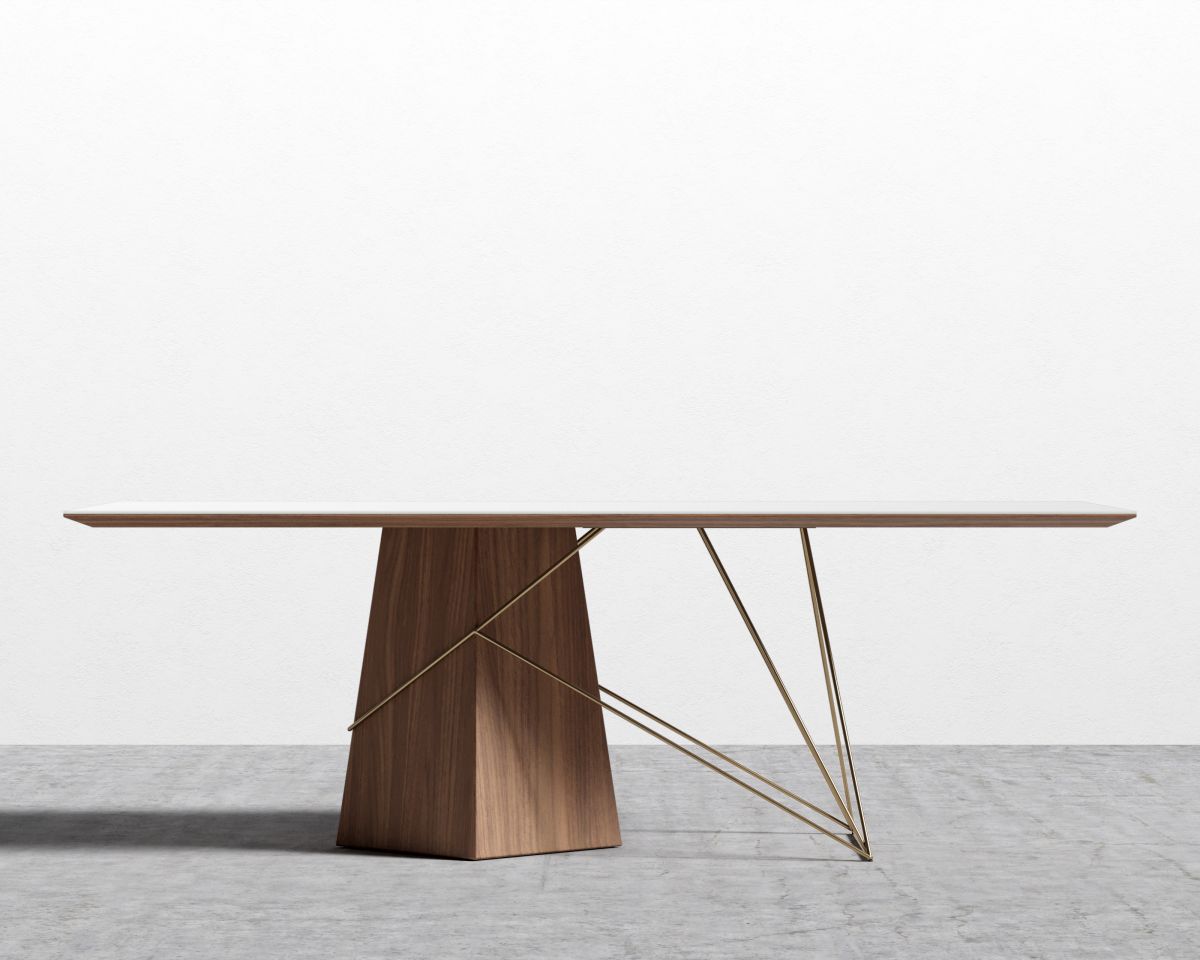 Solid Wood Designer Dining Table - Modern Farmhouse Style, Handcrafted for Family Gatherings & Dinner Parties