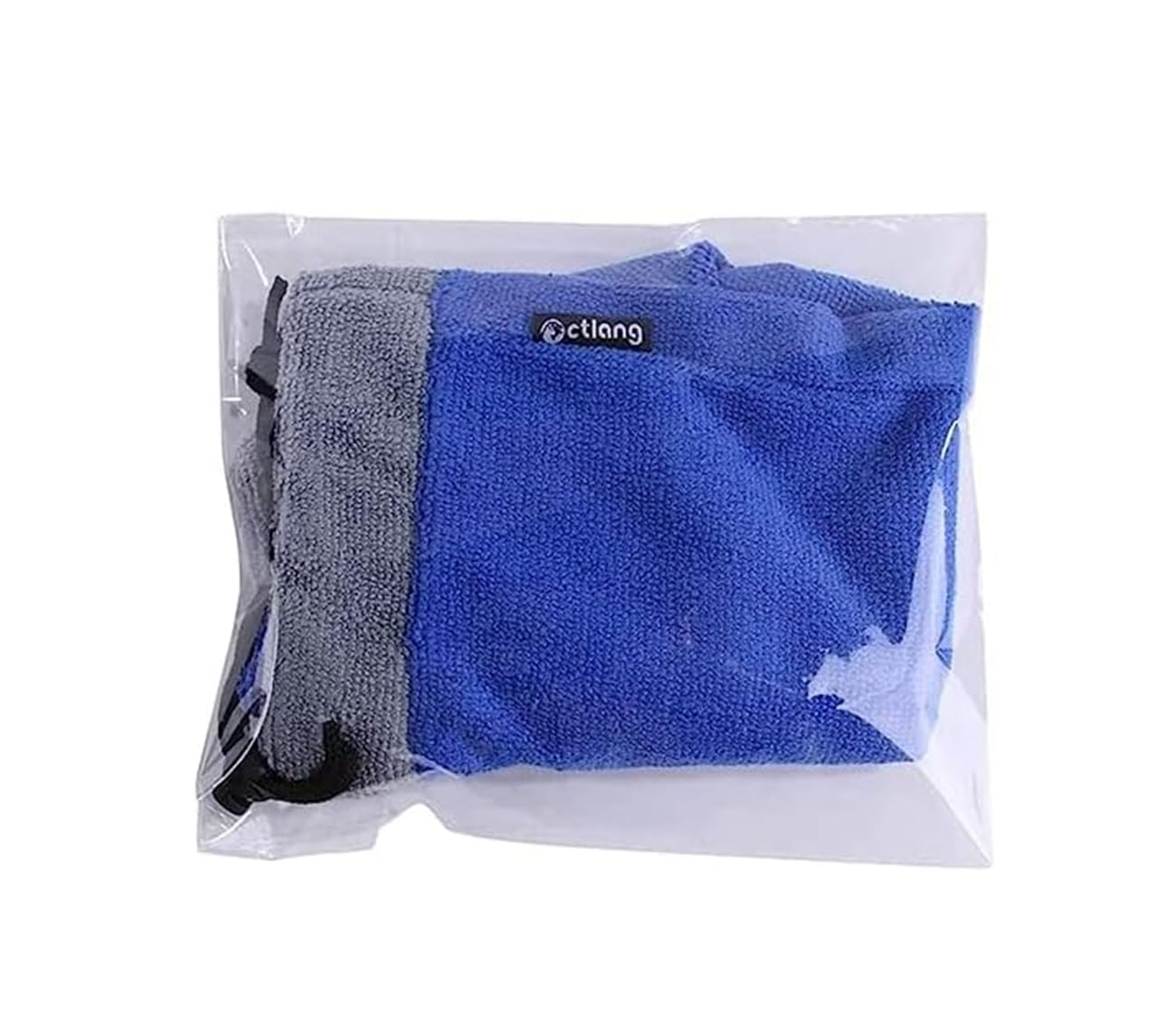 2PC Ferret Bath Towel Bag - Super Absorbent & Quick Drying Small Animal Bathrobe with Adjustable Drawstring for Ferrets, Chinchillas, Guinea Pigs (Blue & Grey) - Perfect for Post-Bath Drying & Cage Comfort
