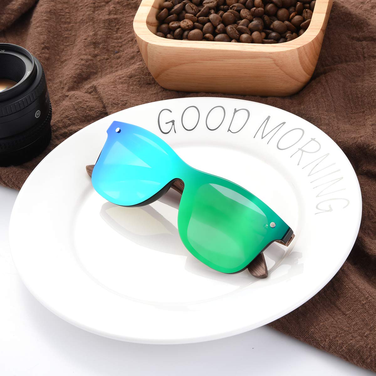 Polarized Wood Sunglasses for Men & Women - UV Protection, Lightweight & Stylish - Perfect for Driving, Outdoor Sports & Fashion Accessories
