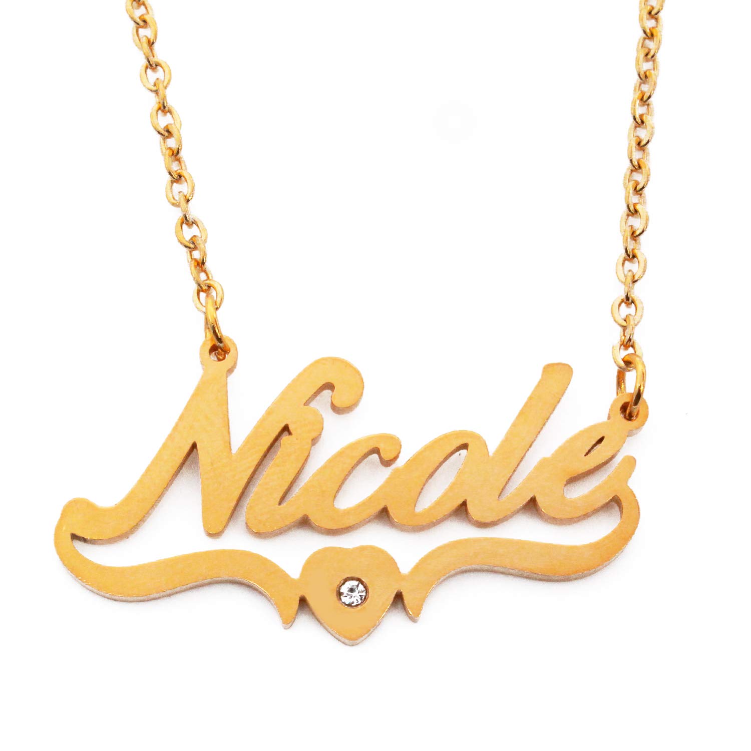 Personalized Nicole Name Necklace - Heart Shaped Gold Plated Dainty Jewelry for Women | Perfect Gift for Girlfriend, Mother, Sister & Friend | Elegant Gift Box Included | Ideal for Birthdays, Anniversaries & Special Occasions