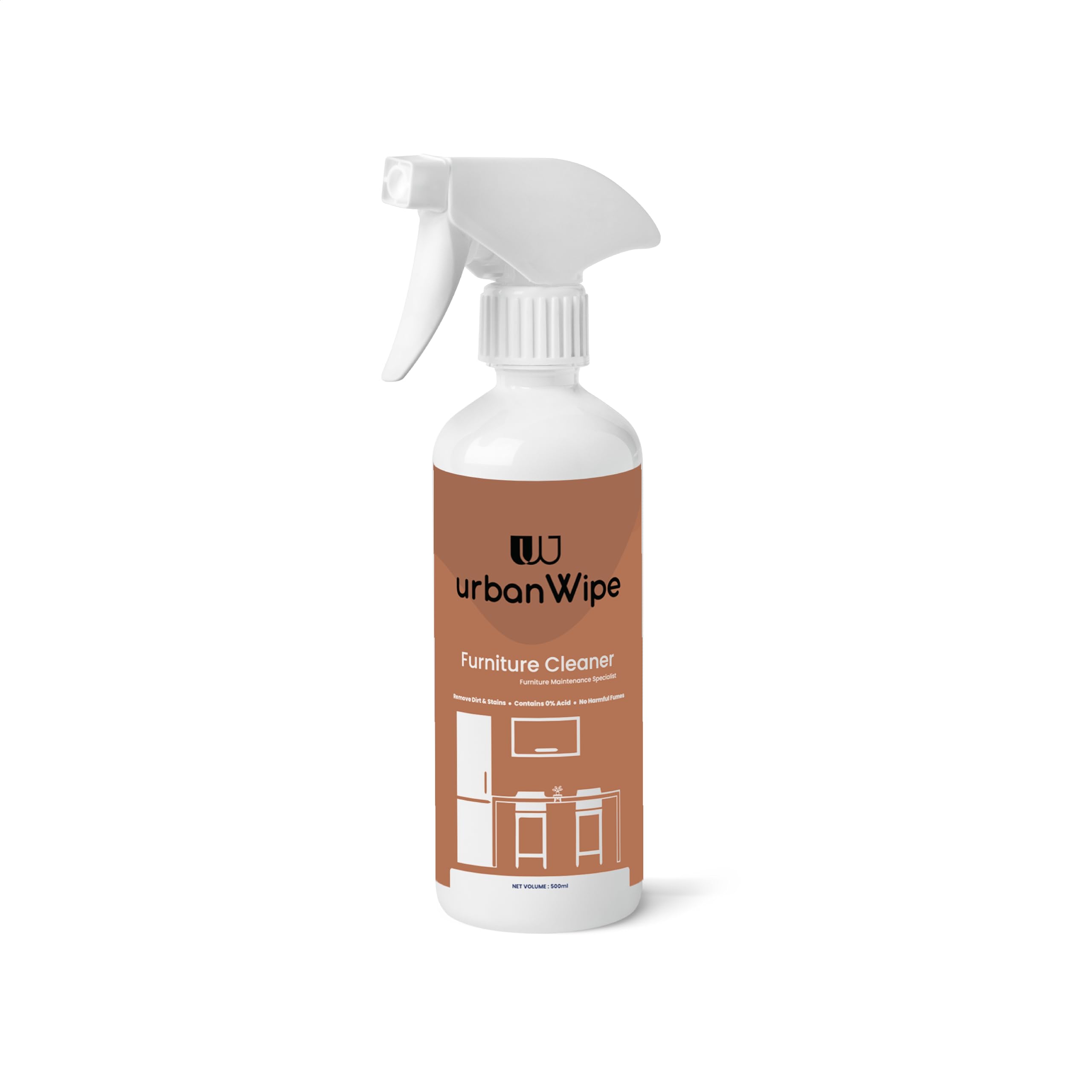 Premium Urban Wipe Wood Furniture Cleaner & Polish - All-Natural Wood Conditioner for Tables, Chairs & Cabinets - Restores Shine & Protects Laminate Surfaces (500ml) - Perfect for Home, Office & Antique Wood Care