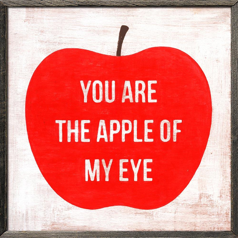 You Are The Apple Of My Eye Art Print - Romantic Wall Decor for Bedroom, Living Room & Office - Unique Gift for Couples, Anniversaries & Valentine's Day