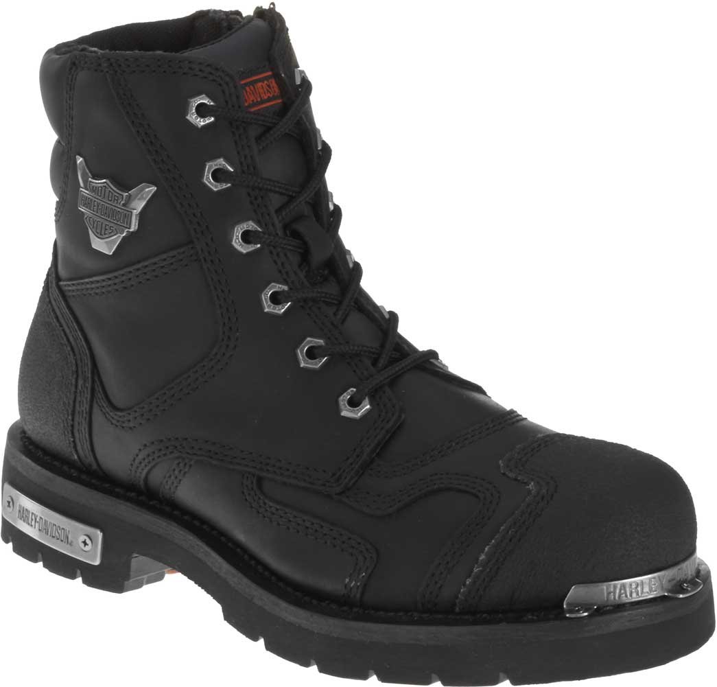 Harley-Davidson Men's Stealth Boots - Black Leather Motorcycle Riding Boots for Men - Durable & Comfortable Biker Boots for Cruising & Long Rides