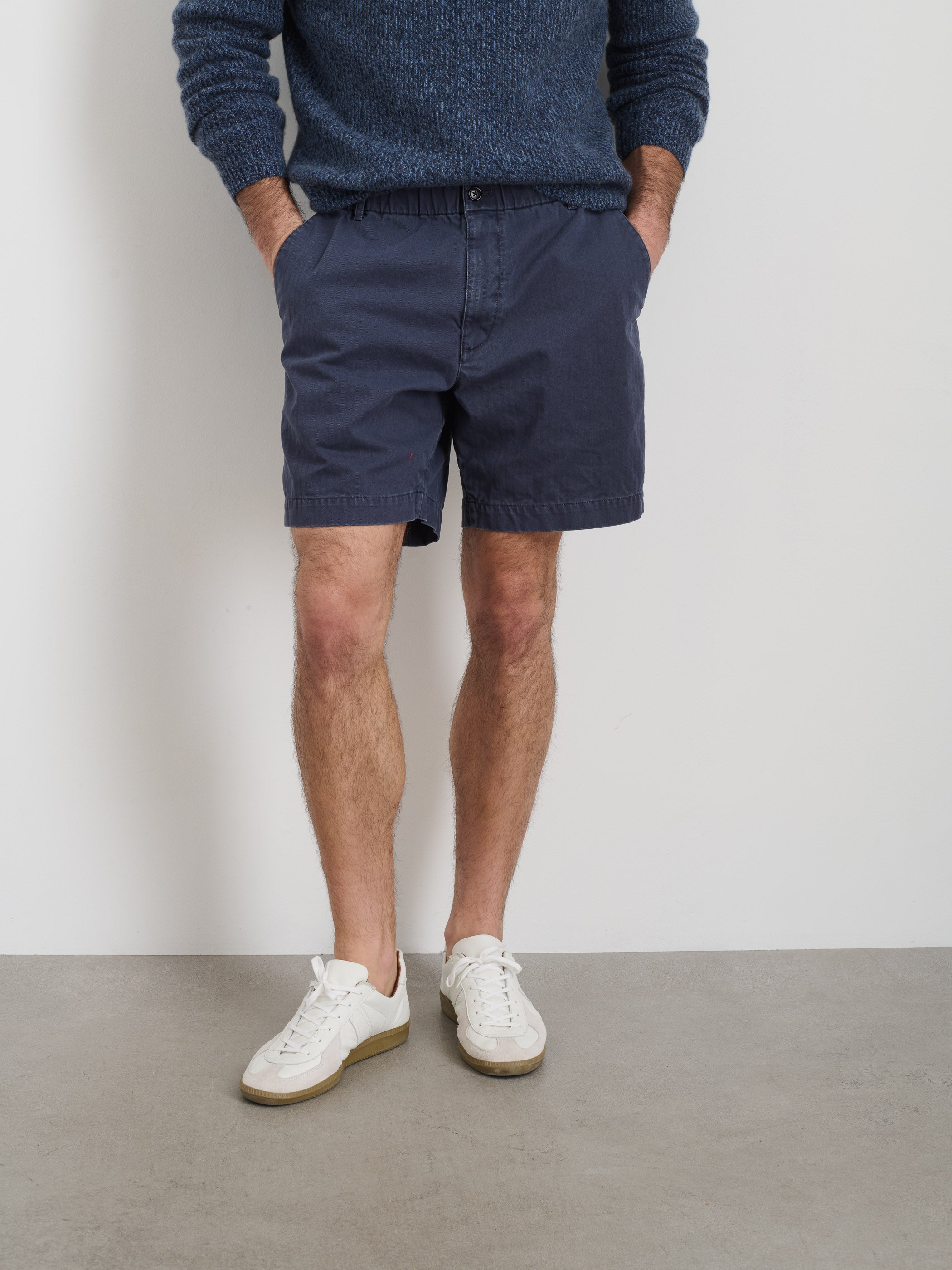 Comfortable Cotton Herringbone Pull-On Shorts for Men & Women - Perfect for Casual Wear, Lounging, and Summer Outfits