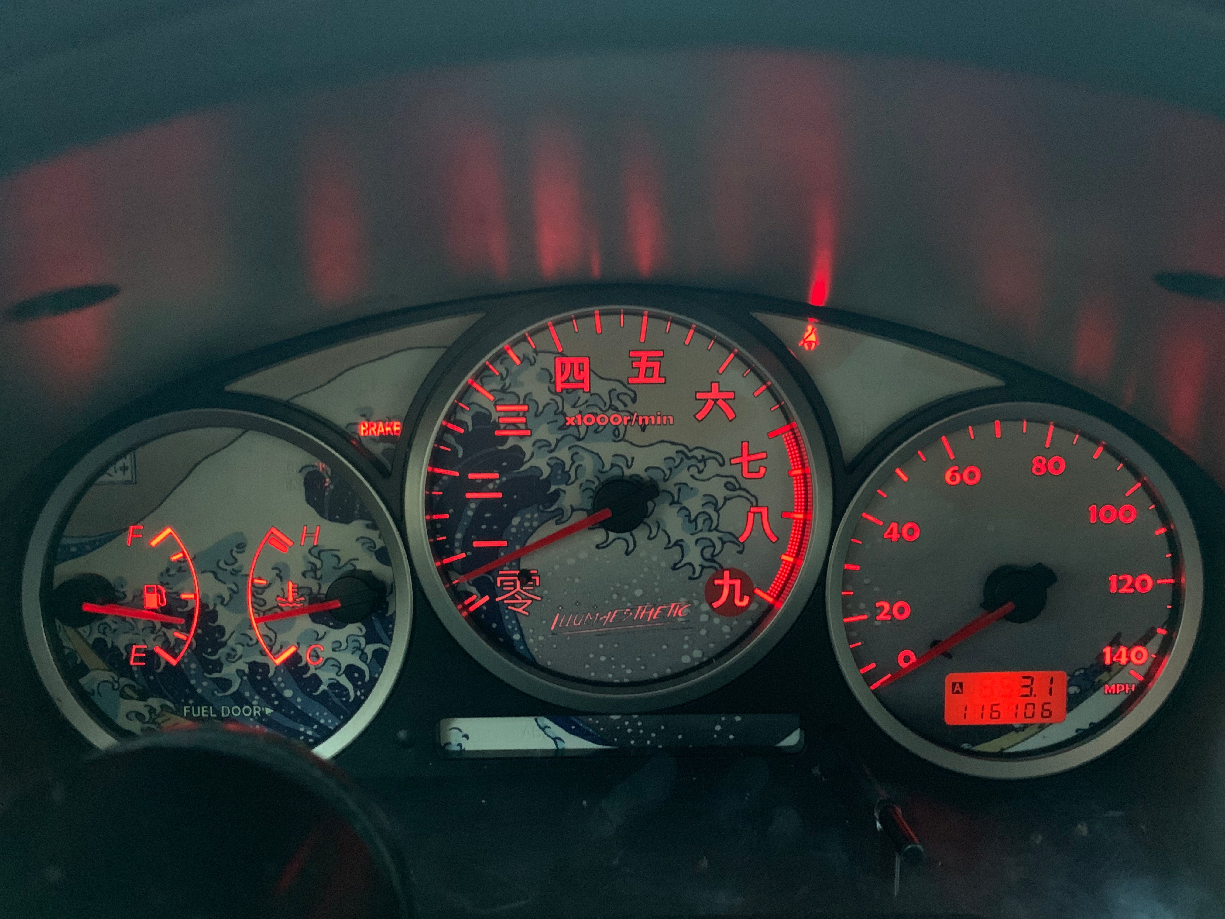 Illumaesthetic Gauge Faces for Subaru Impreza Non Turbo (Non WRX, GD) 2004-2007 - Upgrade Your Dashboard for Better Visibility While Driving