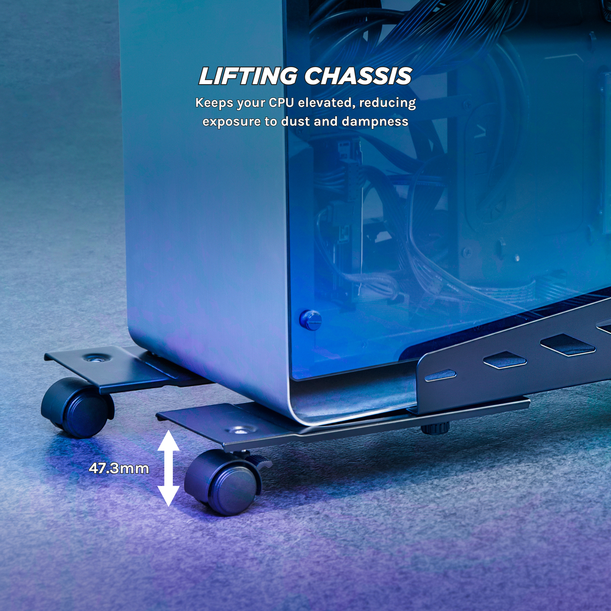 Heavy Duty CPU Trolley Cart - Portable Computer Case Transport with Wheels for Office, Data Center & IT Equipment Moving