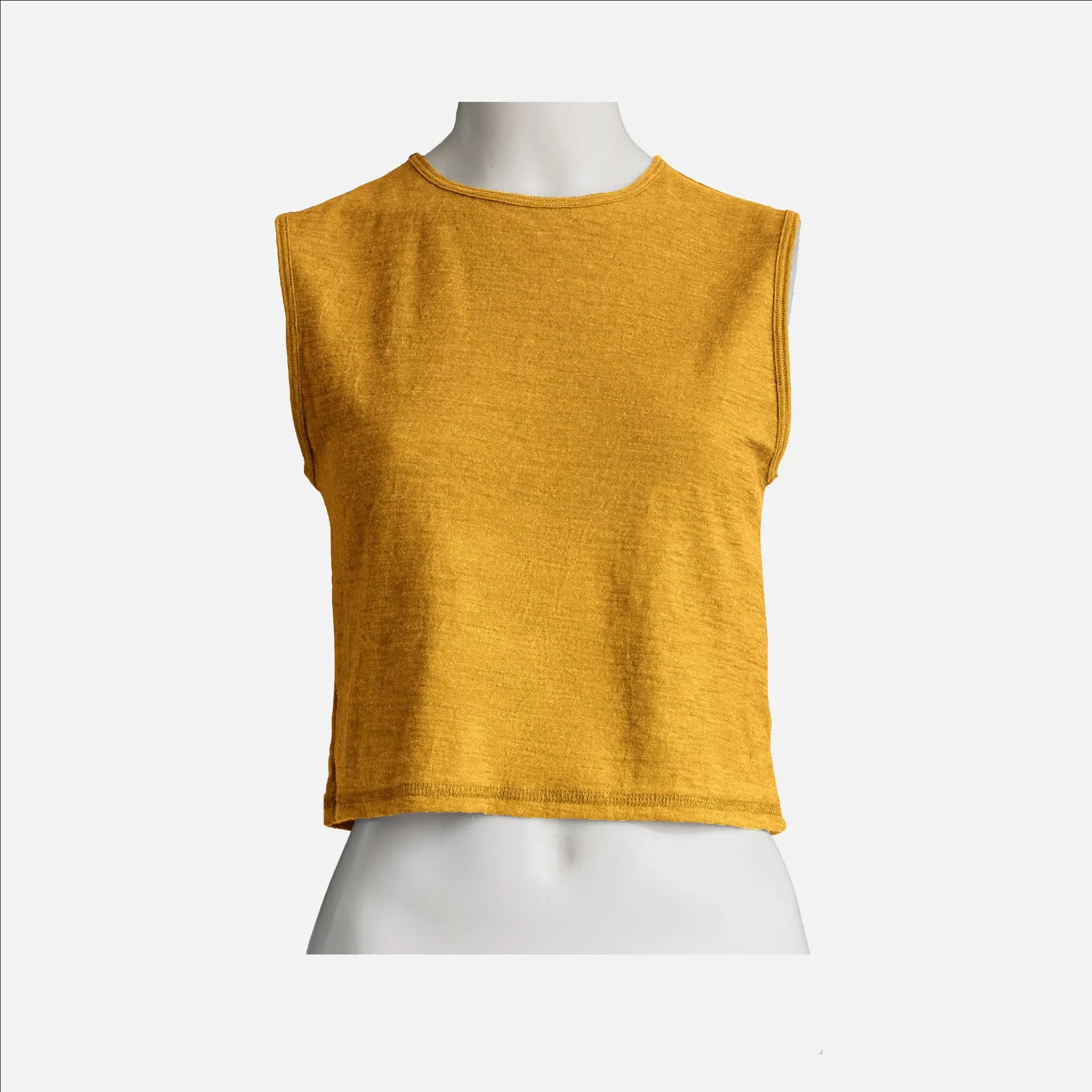 Women's Alpaca Wool Crop Tank Top - 160 Ultralight Soft & Breathable Summer Tops for Yoga, Beach & Casual Wear