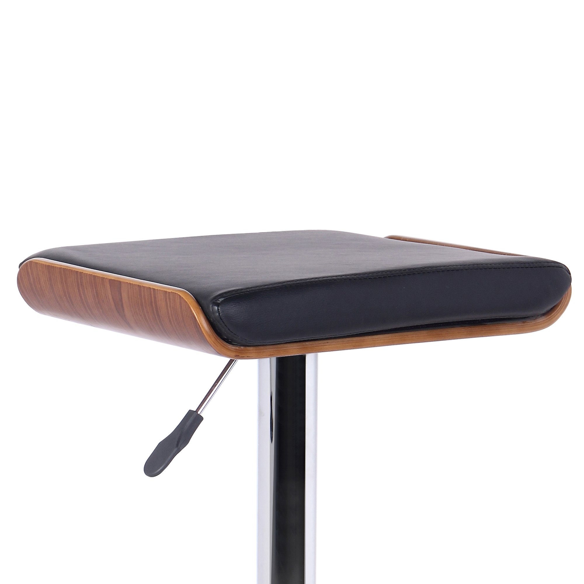 JCanal Barstool - Adjustable Height Black Bar Stool for Kitchen Island, Counter, or Pub - Heavy Duty Metal Frame with Comfortable Seat