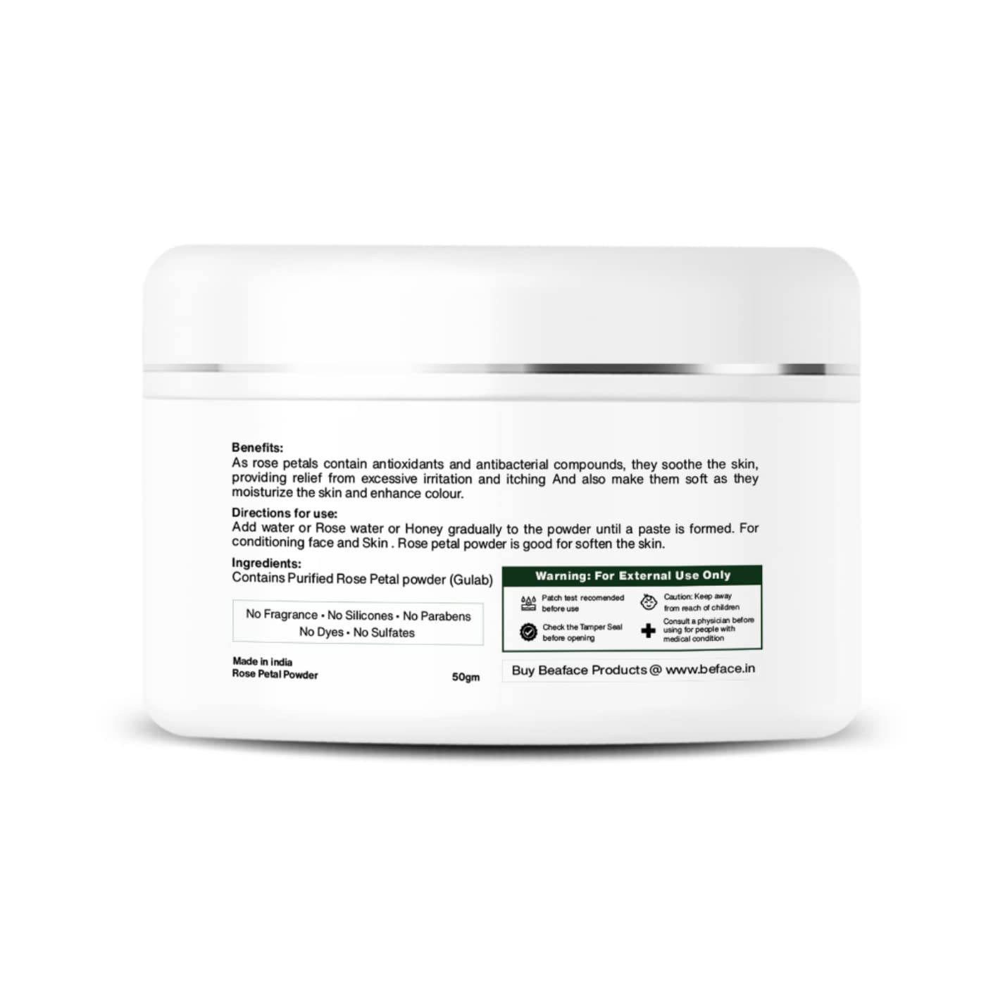 Beaface Combo Pack - Natural Orange Peel Powder for Skin Brightening & Polishing (100g) + Rose Petal Powder for Deep Cleansing & Skin Enhancement (50g) - Organic Skin Care Set for Glowing Complexion, Facial Treatment, DIY Beauty Routine