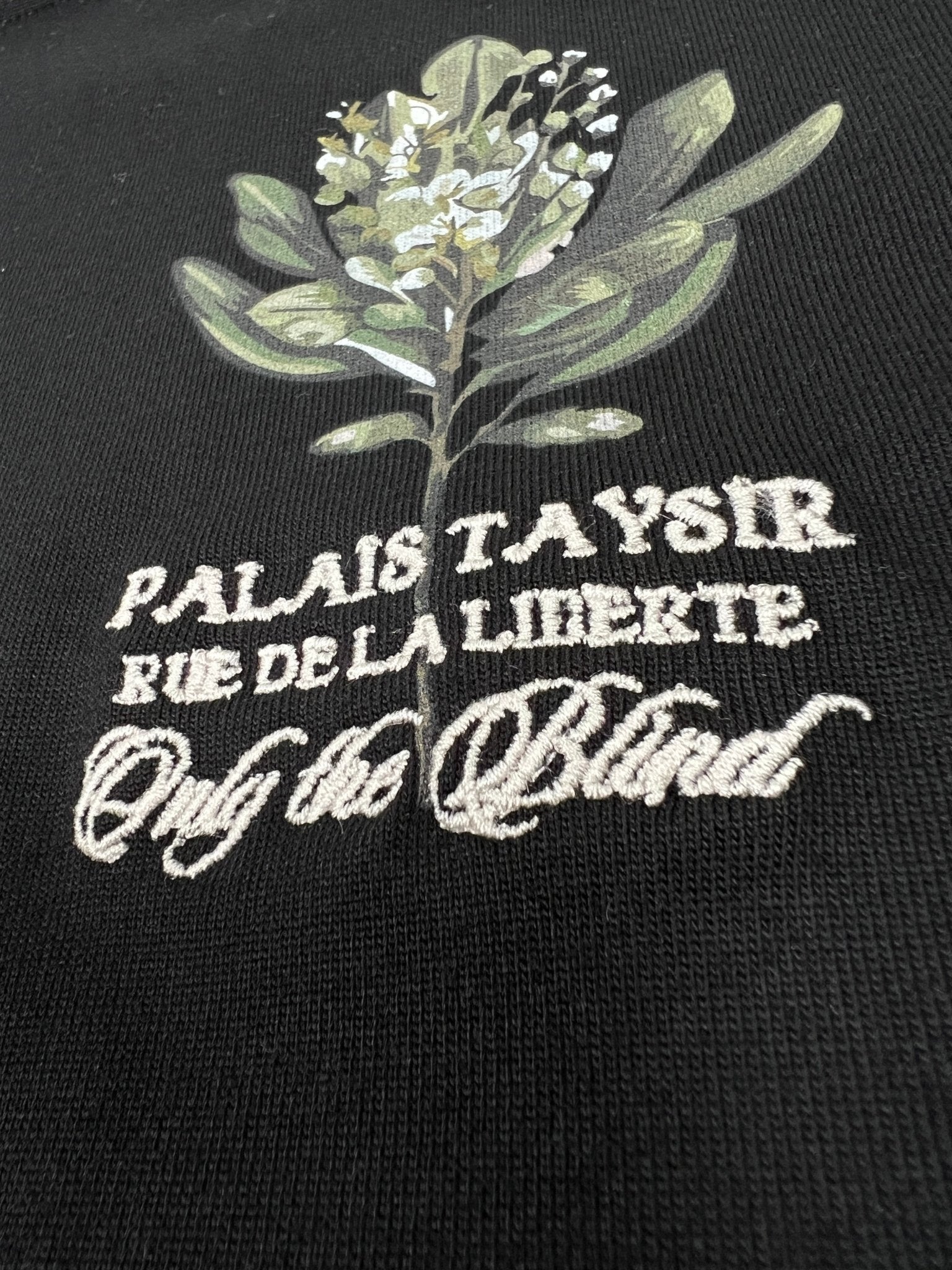 OTB T1472 Botanical Print T-Shirt for Men - Black Cotton Tee with Nature-Inspired Design | Perfect for Casual Wear, Street Style & Outdoor Adventures