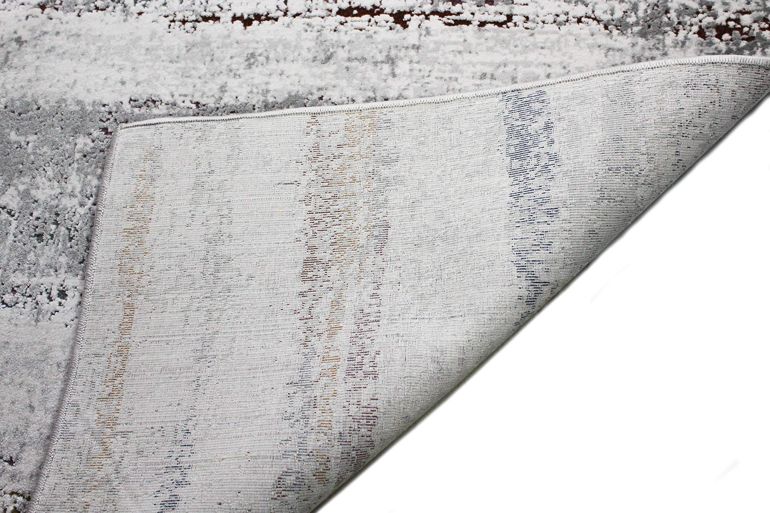 Luxury Bashian Collection Area Rug - 8.6' x 11.6' Power Loom Polyester Runner Rug for Entryway, Living Room, Bedroom - Soft Ivory Home Decor Carpet - Perfect for Modern Housewarming Gifts & Cozy Interior Design