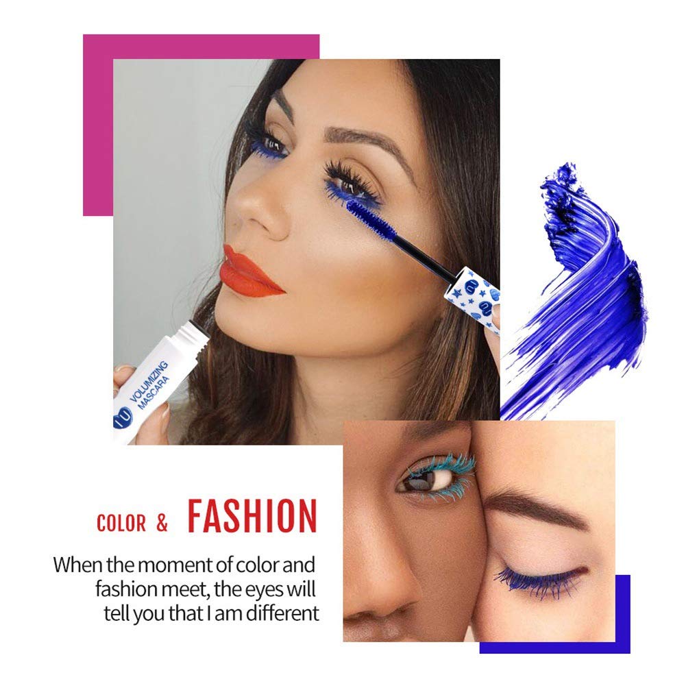 ARTIFUN 7 Colors Waterproof Colored Mascara Set - 24H Long Lasting, 3D Fiber Lash for Dramatic Eye Look | Perfect for Parties, Halloween & Cosplay Makeup