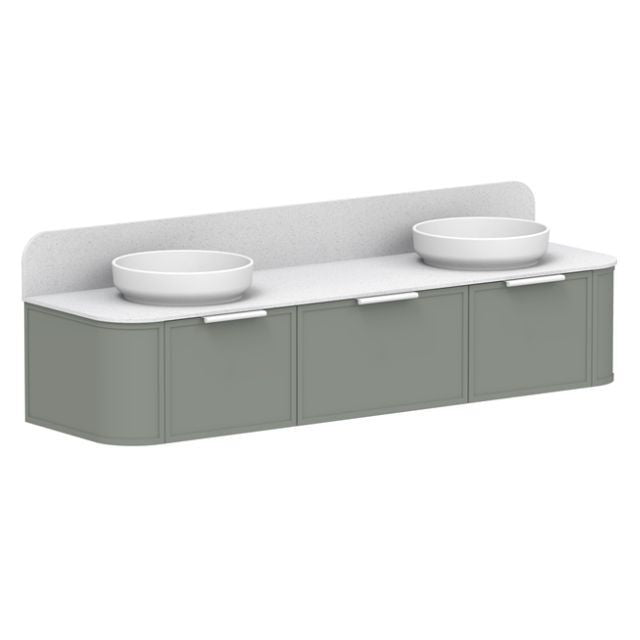 ADP Flo Wall Mounted Bathroom Vanity - Modern Floating Vanity with Sink for Small Space Bathroom Remodel