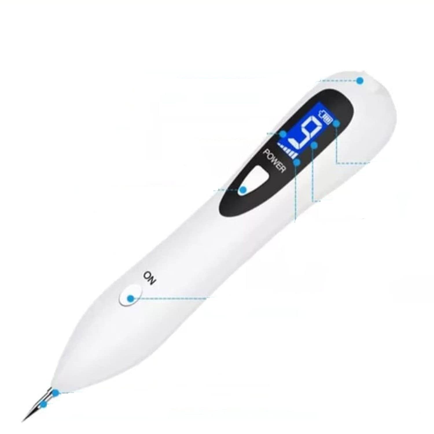 KIYO Painless Mole Removal Pen - LCD Screen Display, Wart & Speckle Remover for Face & Body, Portable Skin Care Equipment (Multicolor) - Perfect for At-Home Beauty Treatments & Tattoo Spot Removal