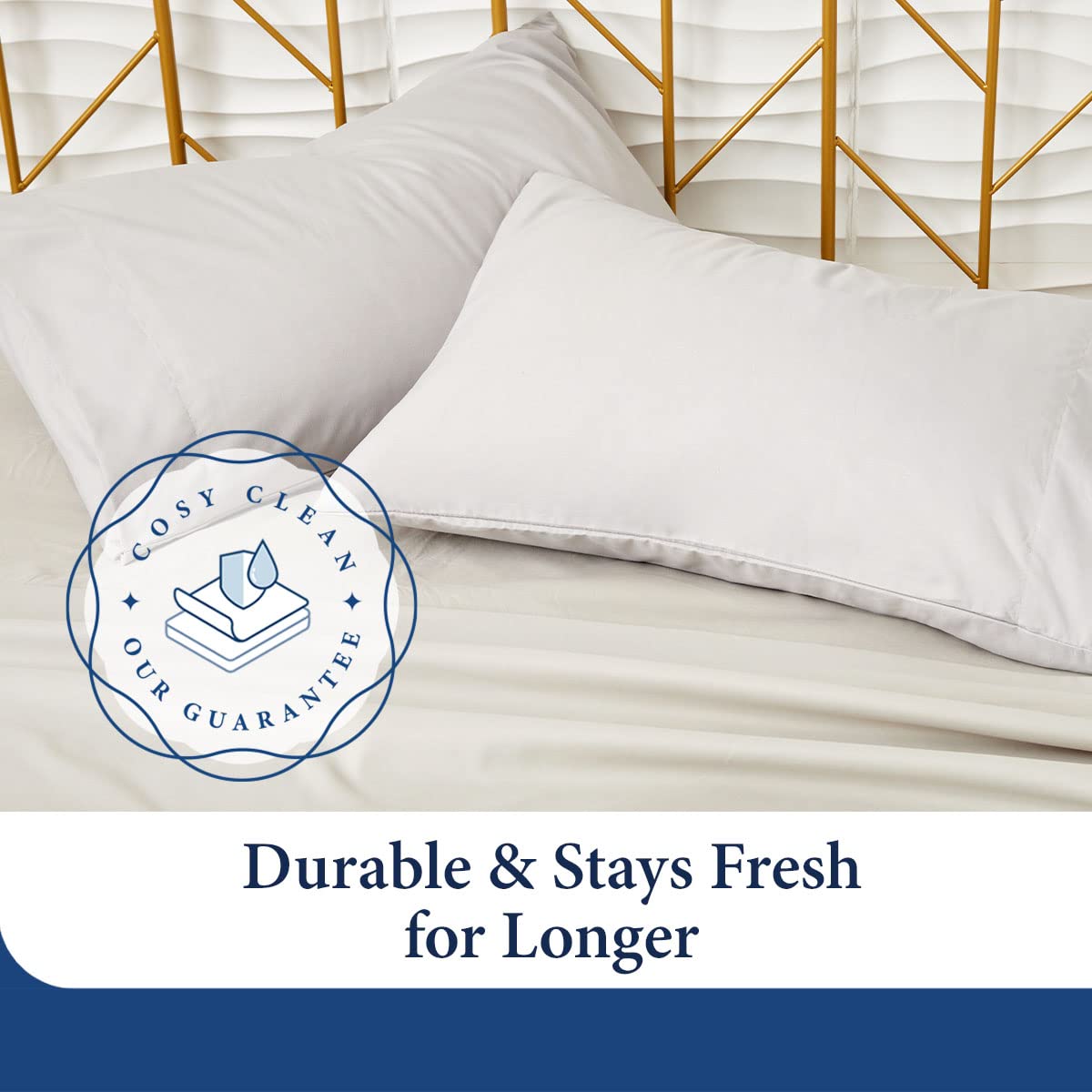 Luxury Bamboo Sheets Set - Cooling & Breathable Rayon Bamboo Blend, Silky Soft 16-Inch Deep Pocket 4-Piece Bedding - Full Size, Grey - Perfect for Hot Sleepers & All-Season Comfort