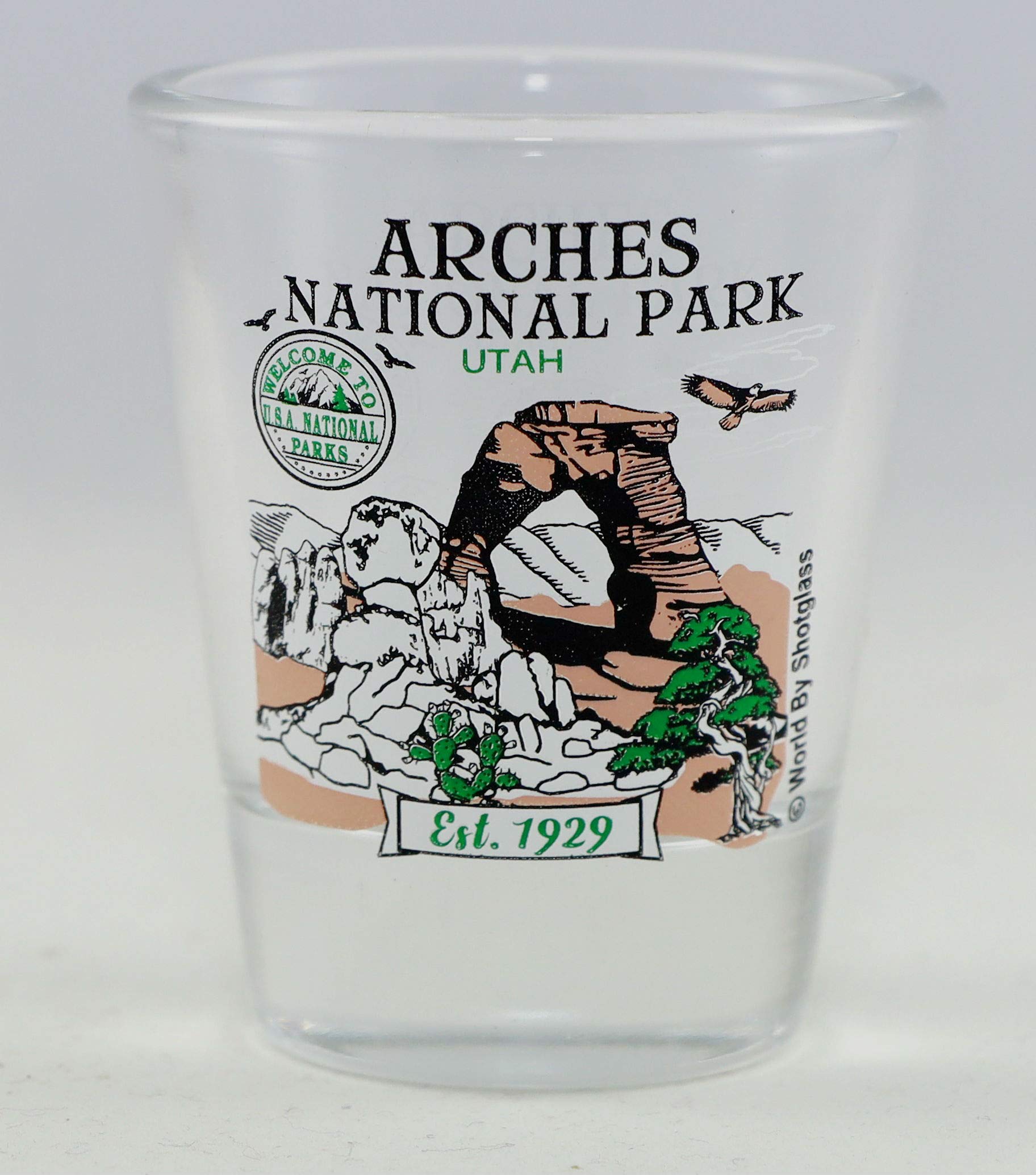 Arches National Park Utah Souvenir Shot Glass - Collectible Travel Gift for Hikers & Nature Lovers | Perfect for Camping, Road Trips & Home Bar Decor
