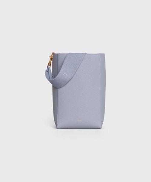Celine Sangle Small Bucket Bag in Soft Grained Calfskin Cloud | Luxury Leather Crossbody Handbag for Women | Perfect for Work, Travel & Everyday Use