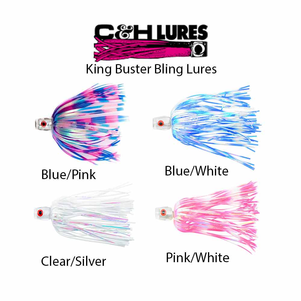 C&H Lures King Buster Bling Series Fishing Lures - Premium Bass Fishing Lures with Glitter Finish for Freshwater & Saltwater Fishing - Perfect for Bass, Trout, and Walleye