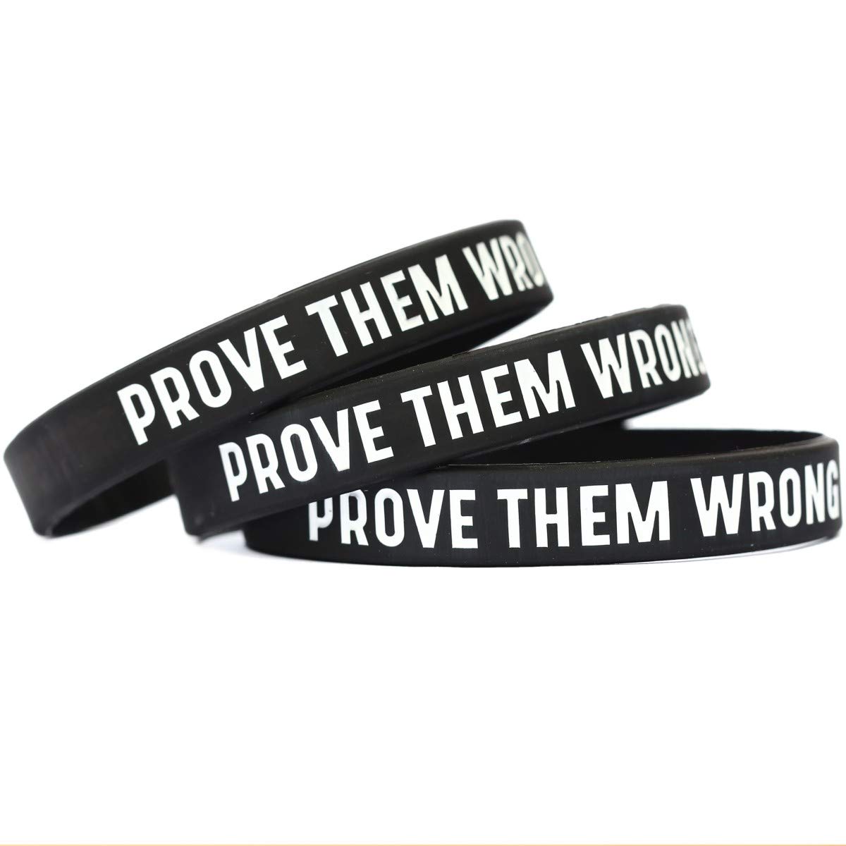 Prove Them Wrong Gym Wristbands - Motivational Silicone Workout Bracelets for Fitness, Running & Weightlifting - Perfect for Gym, Sports & Daily Inspiration