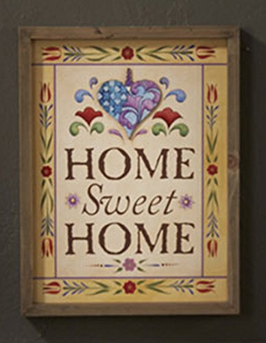 Jim Shore Home Sweet Home Framed Print - Handcrafted Americana Decor for Living Room, Bedroom & Office - Perfect Housewarming Gift & Wall Art for Home Decor