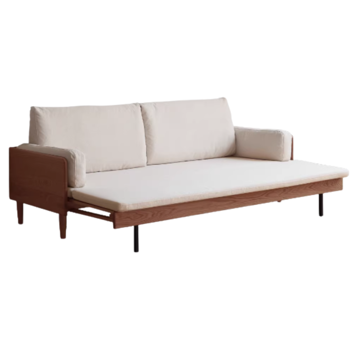 87.7х34х34.6 inch / 223.4х86.7х88сm / Walnut color / sofa bed gravel white