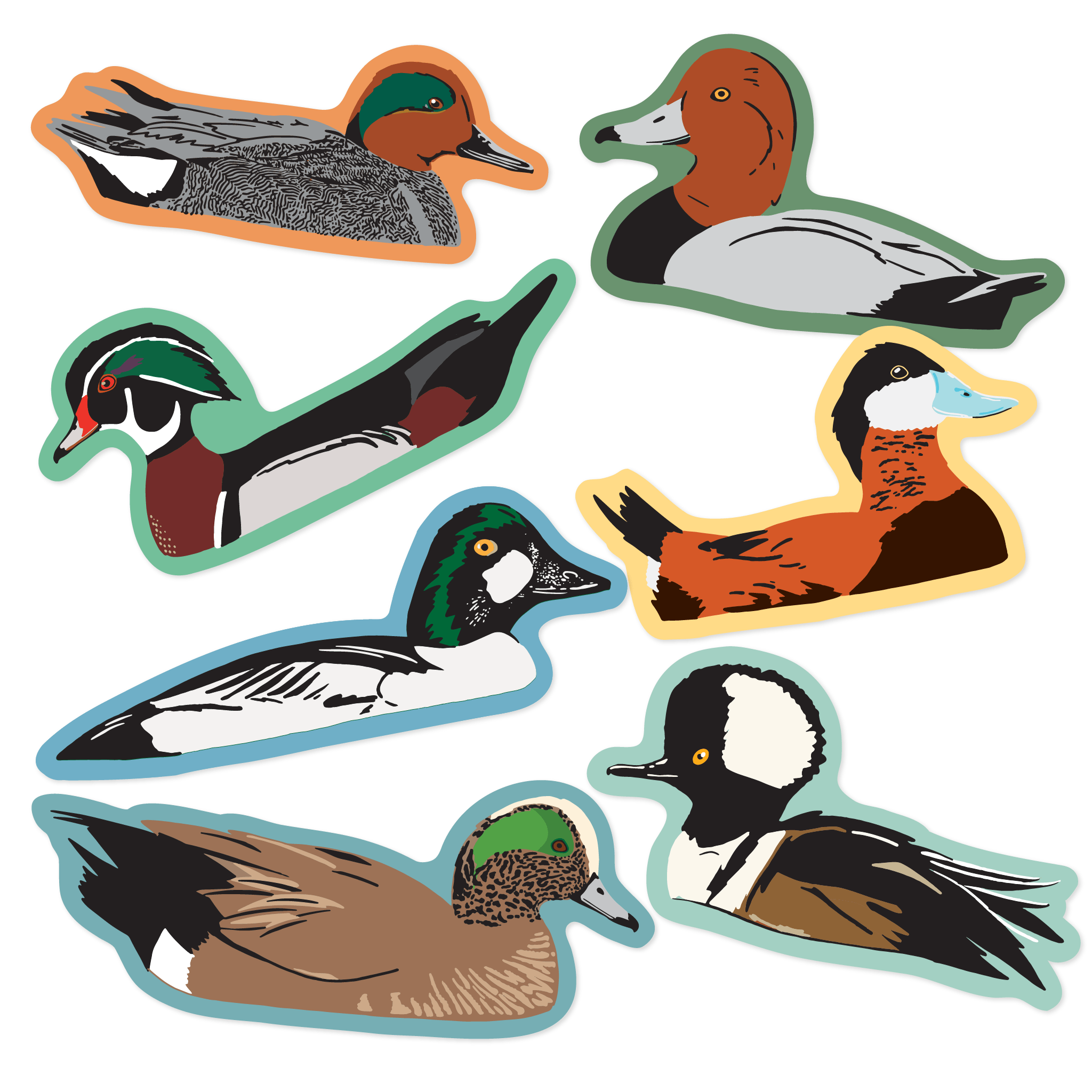 Funny Duck Stickers - Waterproof Vinyl Decals for Laptops, Water Bottles & DIY Crafts - Cute Animal Stickers for Kids & Adults