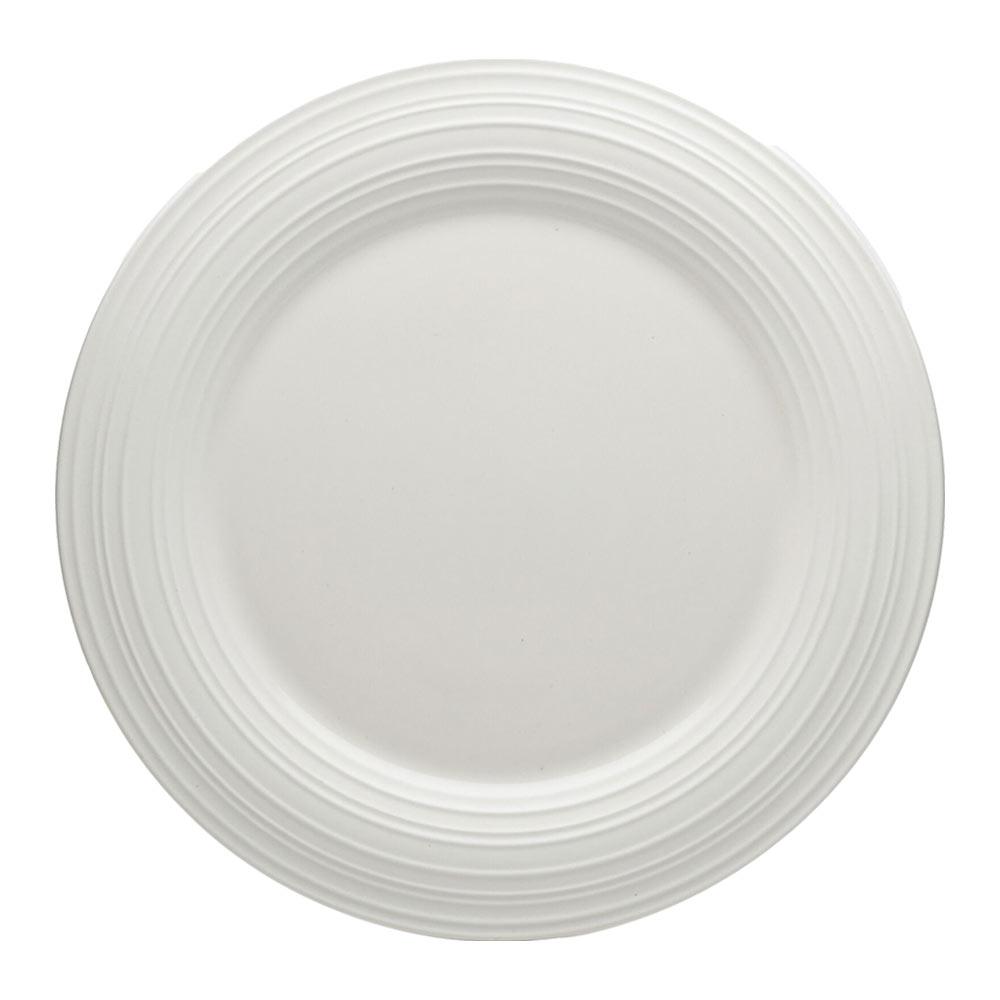 Elegant Swirl White Dinner Plate - 10.5 Inch Porcelain Plates for Formal Dining, Wedding, Party & Everyday Use