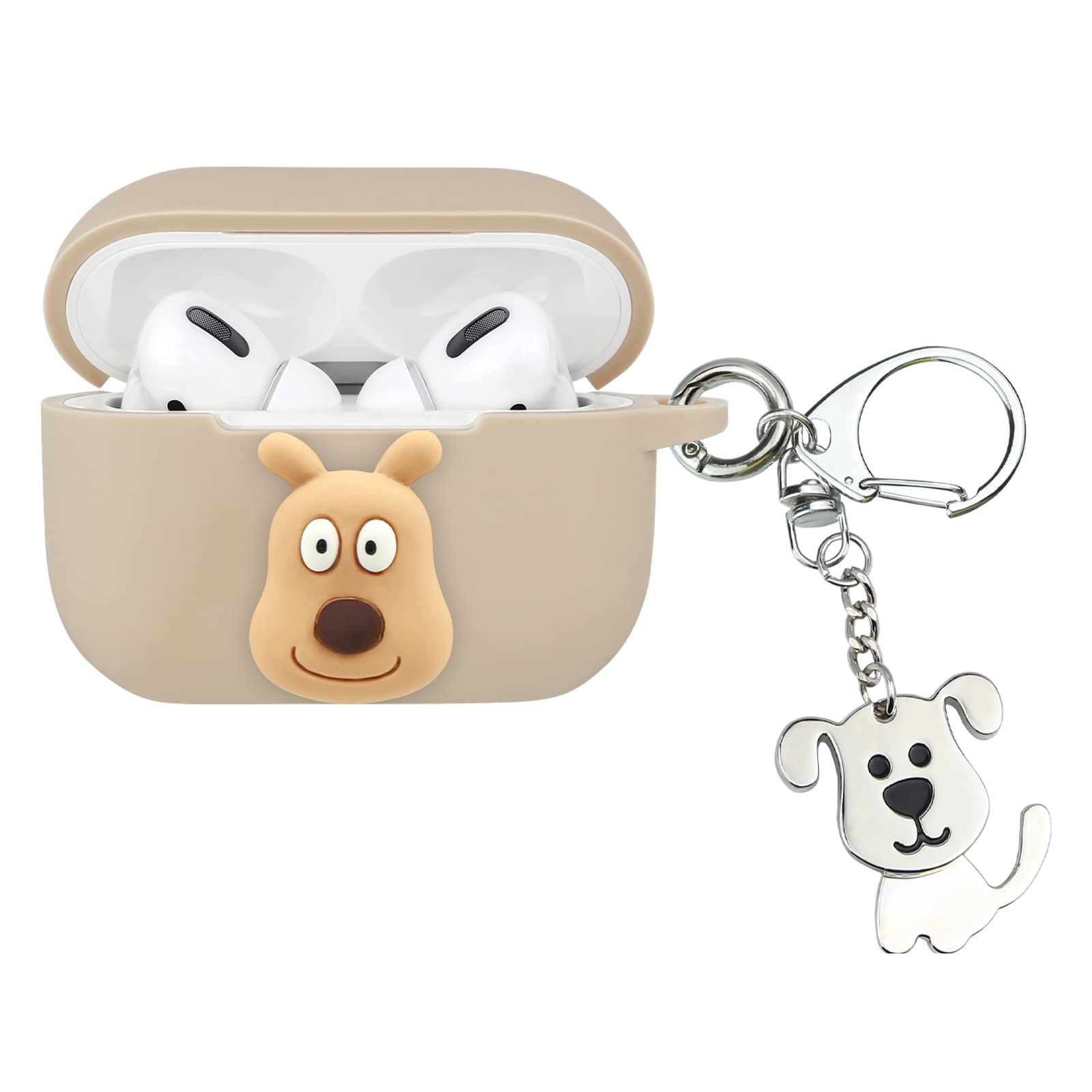 Cute Kawaii Airpod Pro Case with Keychain - Dog Design for Women | Travel & Daily Use