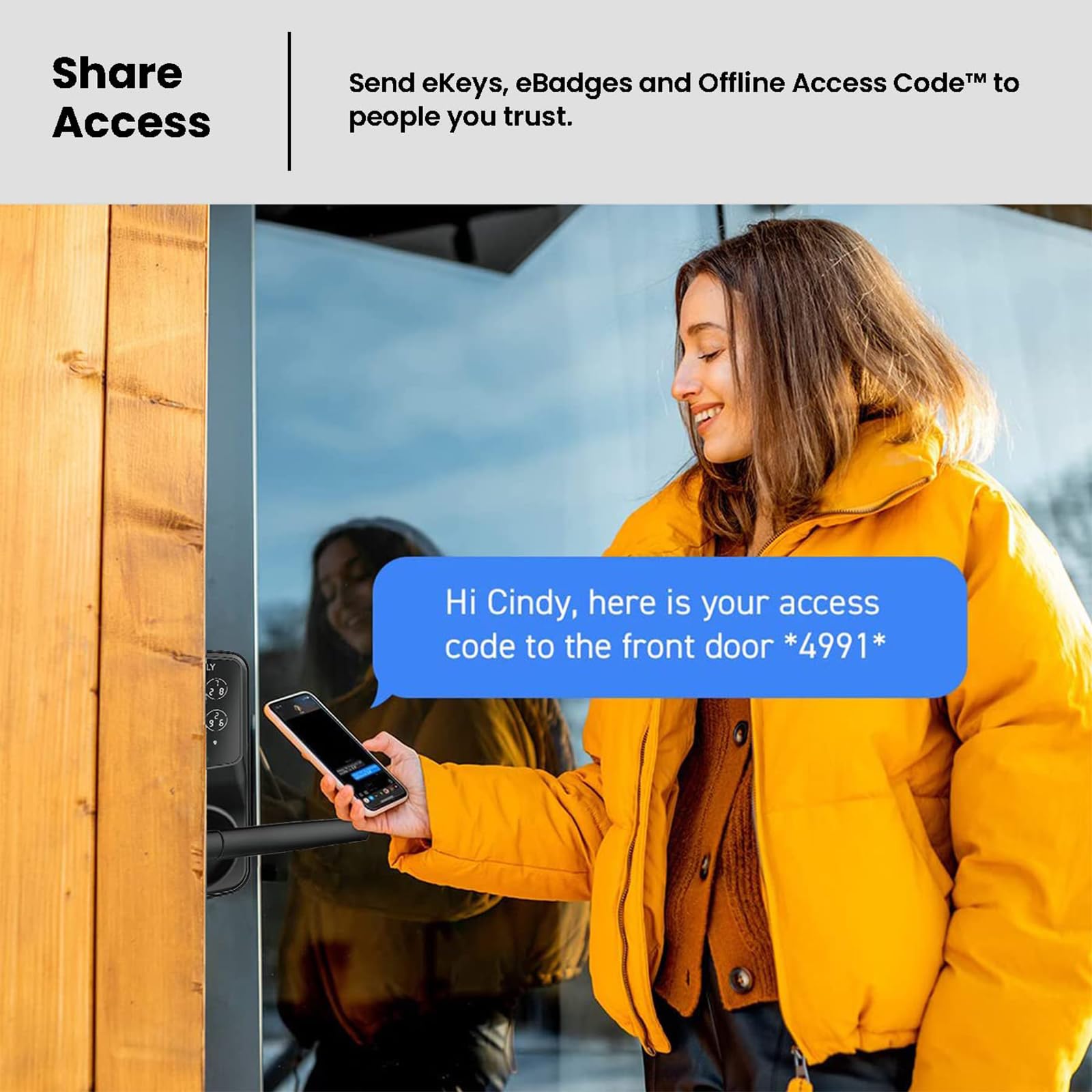 Lockly Secure Plus Smart Door Lock - Keyless Entry with Bluetooth, PIN Genie® Keypad & 3D Fingerprint Sensor | Auto-Locking Handle for Home Security | Perfect for Apartments, Vacation Homes & Smart Home Systems