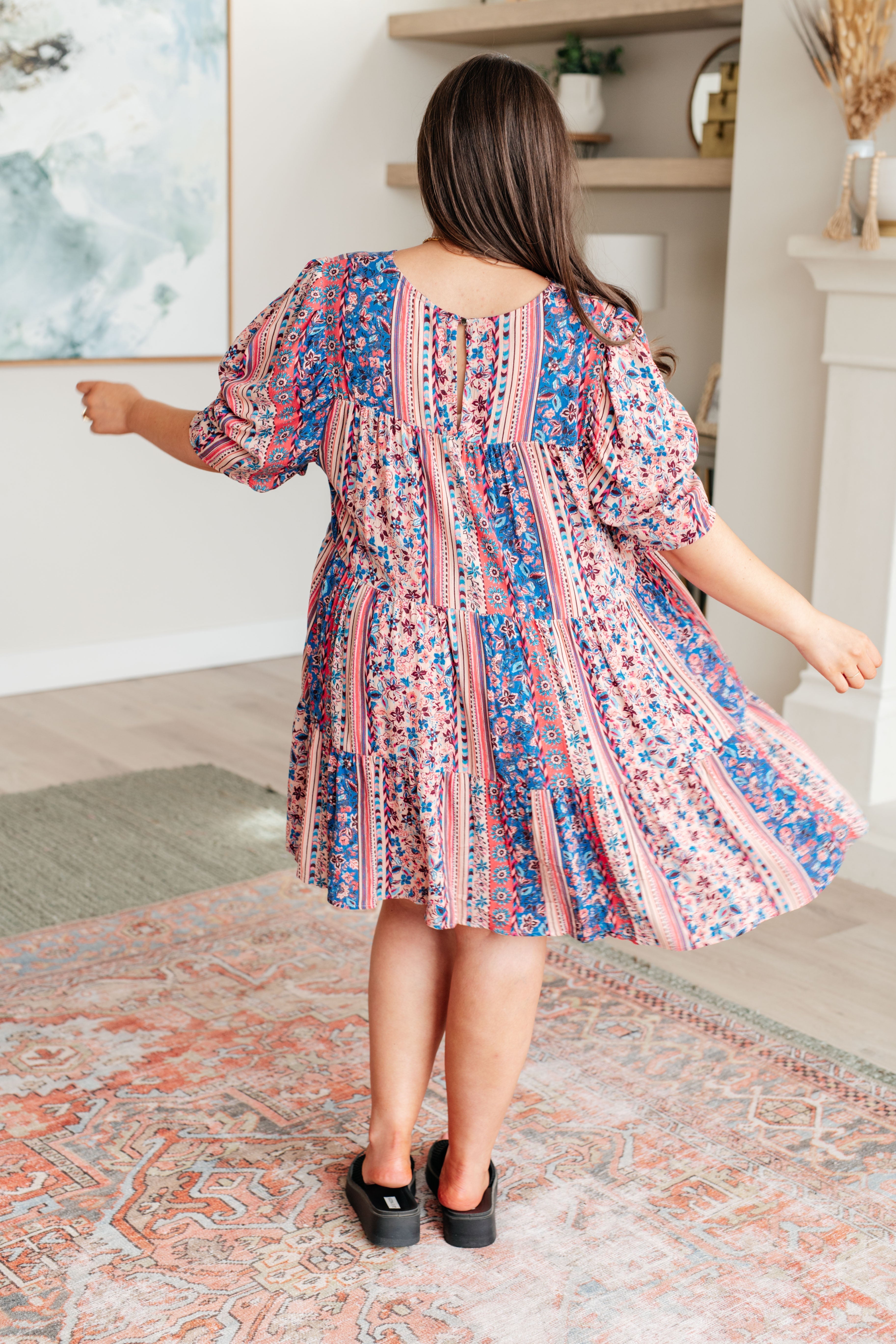 Elegant Tiered Dress for Women - Flowy Summer Maxi Dress with Floral Print | Perfect for Beach Vacations, Weddings & Date Nights