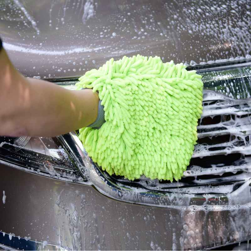 Magic Touch Chenille Wash Mitt - Super Soft Microfiber Car Wash Glove for Gentle Scrubbing (Pack of 1) - Perfect for Hand Washing Cars, Motorcycles & Delicate Surfaces