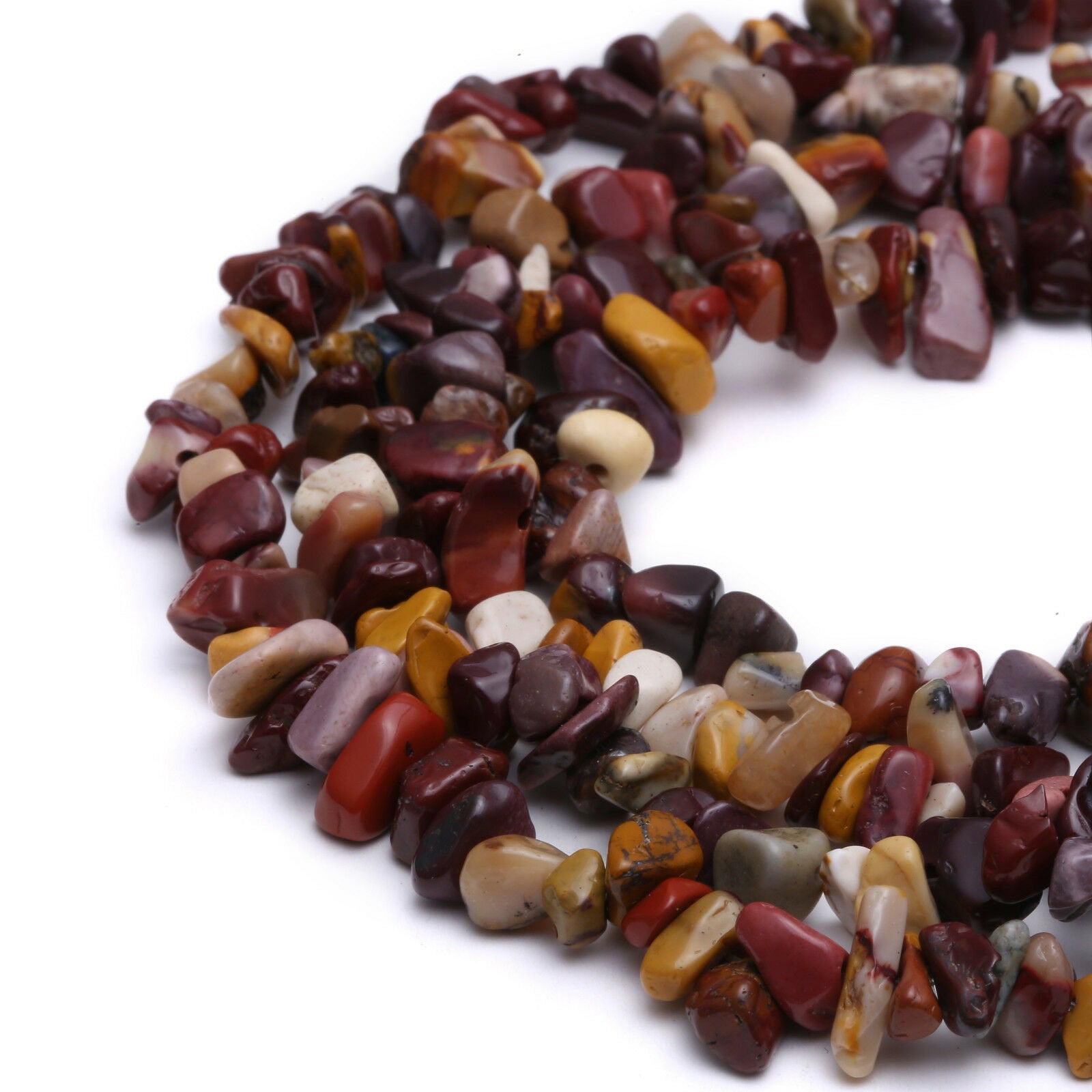 Natural Mookaite Jasper Irregular Nugget Beads 7-8mm - 34 Strands for Jewelry Making, DIY Bracelets, Necklaces & Healing Crystal Crafts