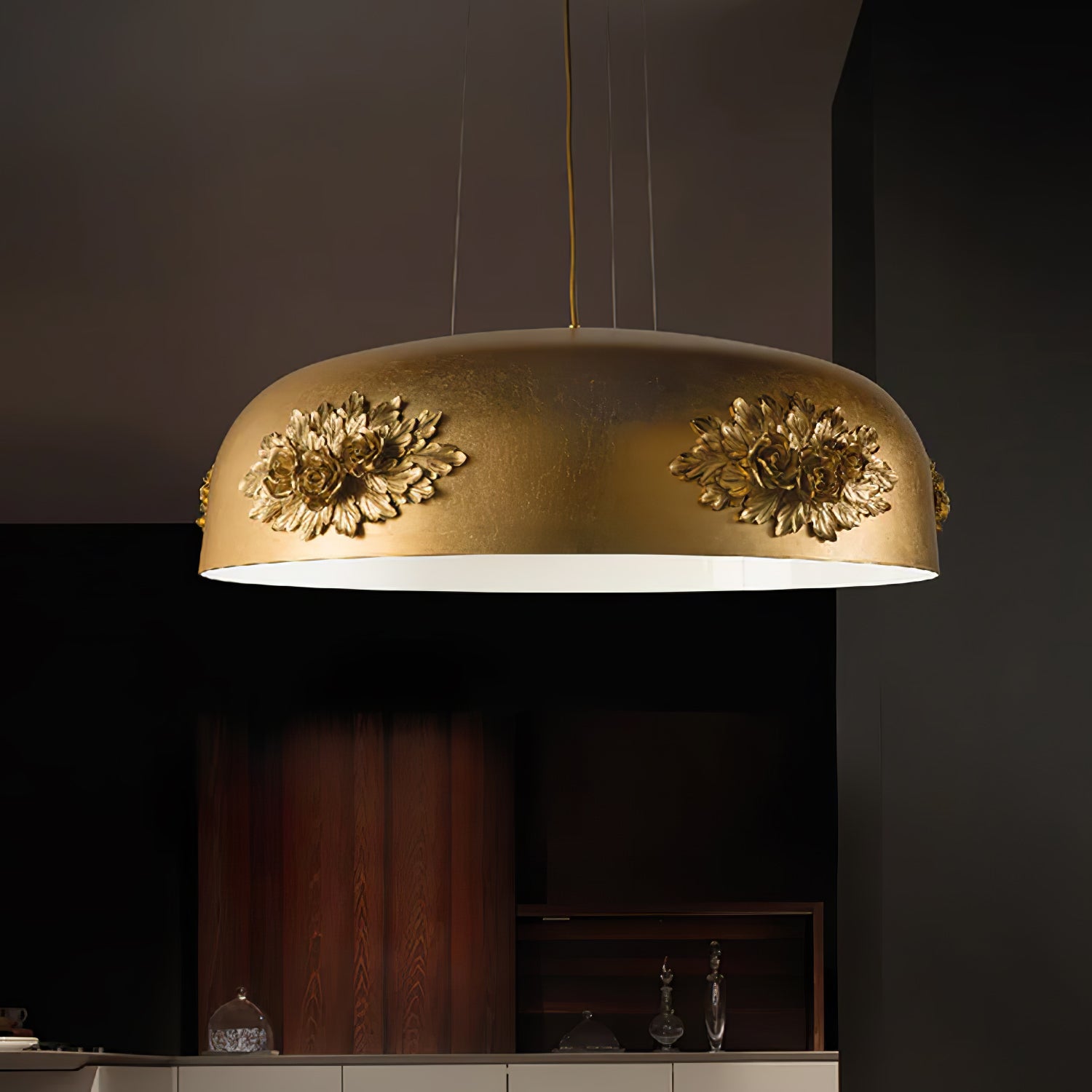 Gold Tuzzi Pendant Light - Modern Hanging Chandelier for Dining Room, Kitchen Island & Bedroom Lighting Decor