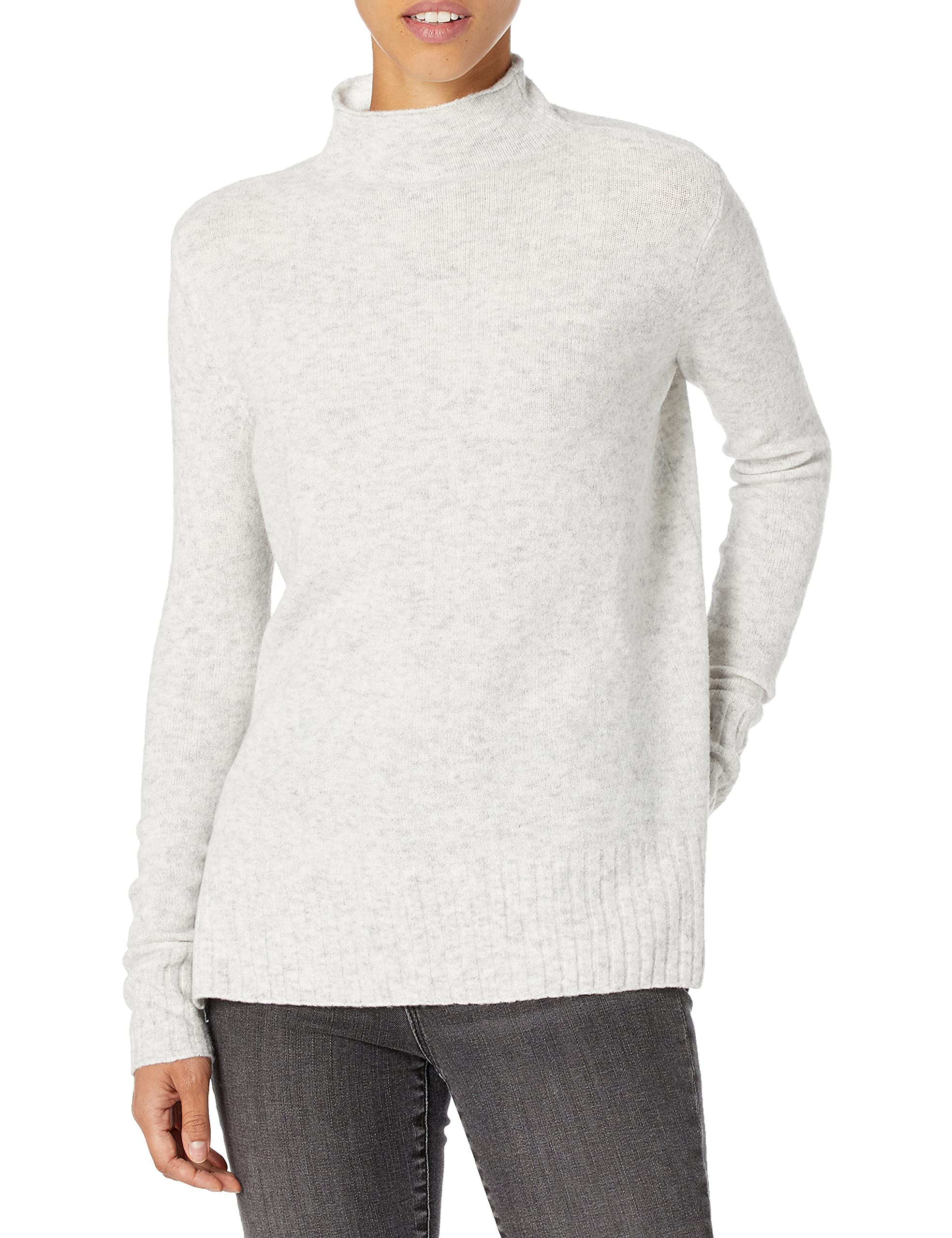 Goodthreads Women's Mid-Gauge Stretch Funnel Neck Sweater - Soft Winter Knit Pullover for Casual Wear & Office Outfits | Cozy Fall Layering Piece