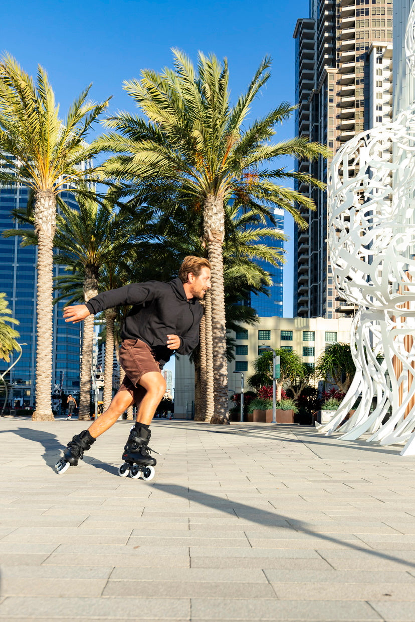 Powerslide Next Core Black 100mm Inline Skates for Adults - High-Performance Urban & Fitness Rollerblades - Perfect for Commuting, Exercise & Outdoor Skating