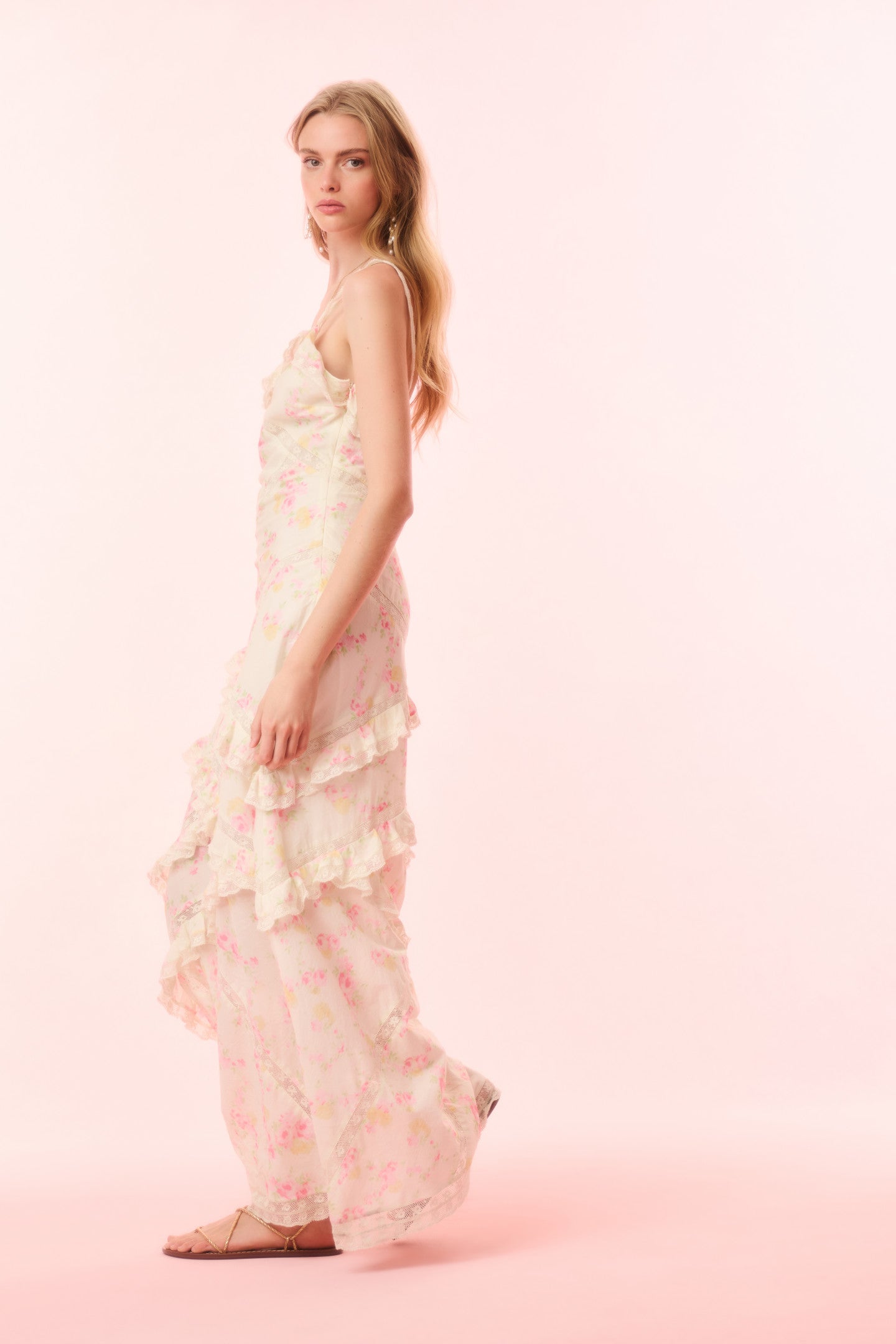 Elegant Nocelle Cotton Floral Maxi Dress for Women | Summer Boho Beach Dress | Perfect for Vacations, Weddings & Outdoor Parties