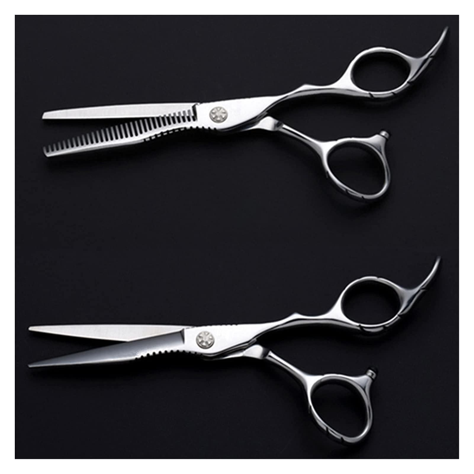 Professional 6 Inch Hairdressing Scissors & Thinning Shears for Barbers - Premium Hair Cutting Tools (Thinning Style) - Perfect for Salon Styling, Hair Thinning & Texturizing