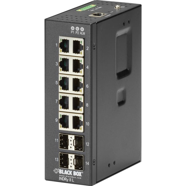 14 Port Industrial Gigabit Ethernet Switch - Managed, Extreme Temperature Resistant for Harsh Environments - Ideal for Factory Automation, Outdoor Networks & Data Centers