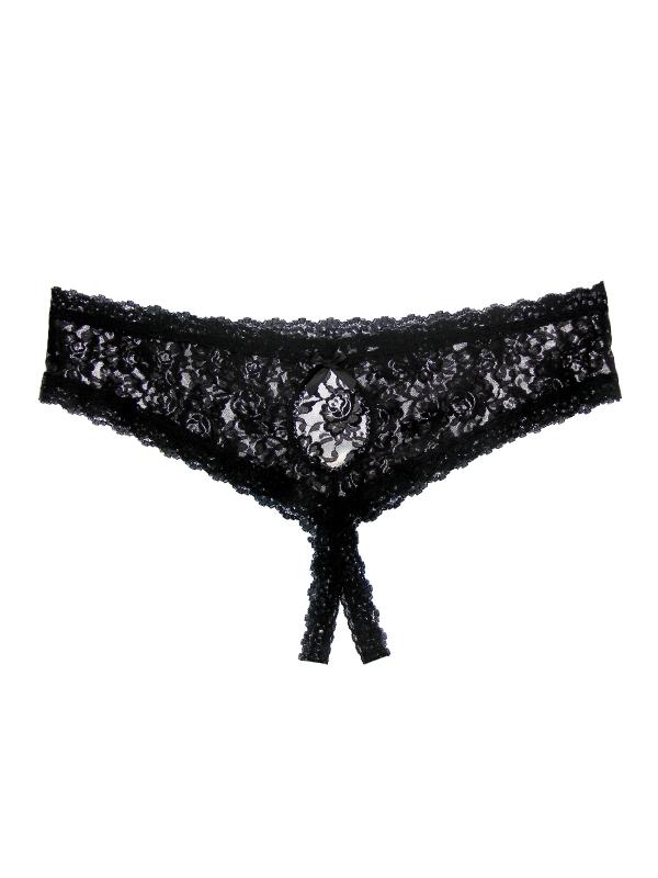 Plus Size Cheeky Bikini Crotchless Panties for Women - Sexy Lingerie Underwear for Curvy Body - Perfect for Boudoir, Role Play & Special Occasions