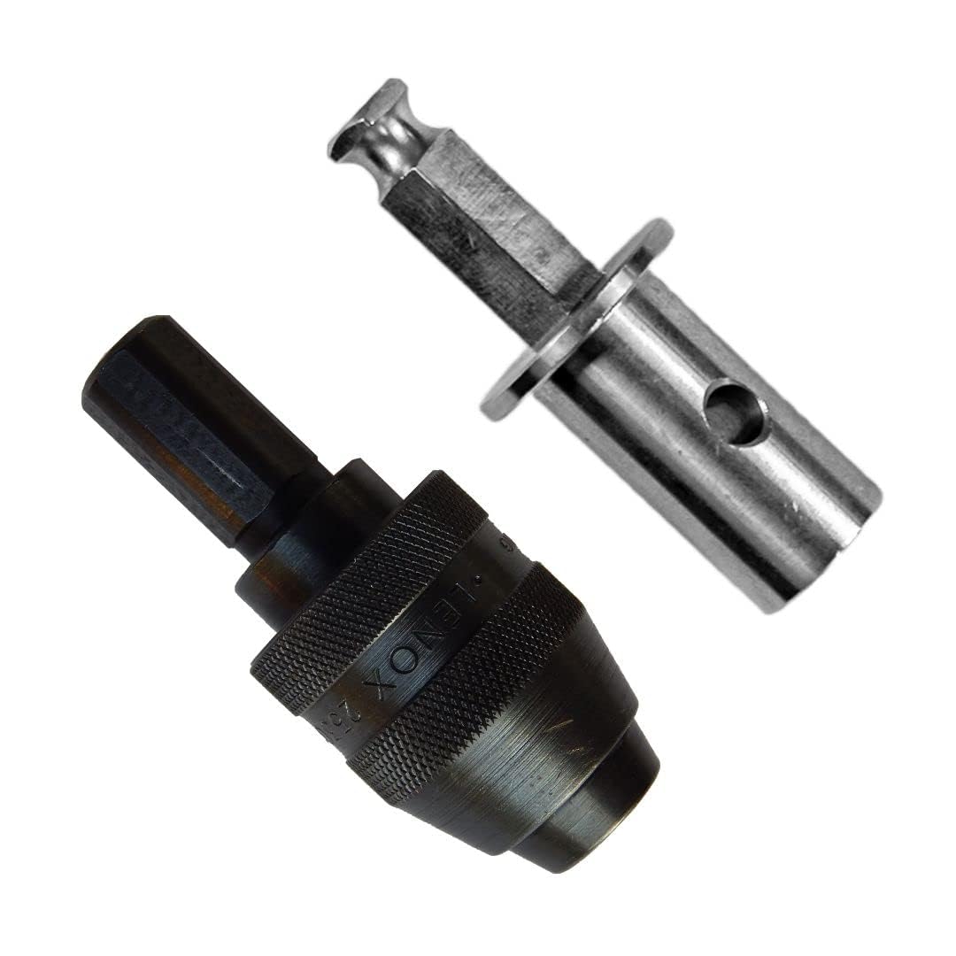 EZ Ice Auger Drill Adapter - Quick Connect for Pistol Bit/K-Drill/Lite-Flite - Electric & Cordless Drill Attachment - Ice Fishing Auger Kit for Easy Hole Drilling - Perfect for Winter Fishing & Outdoor Adventures