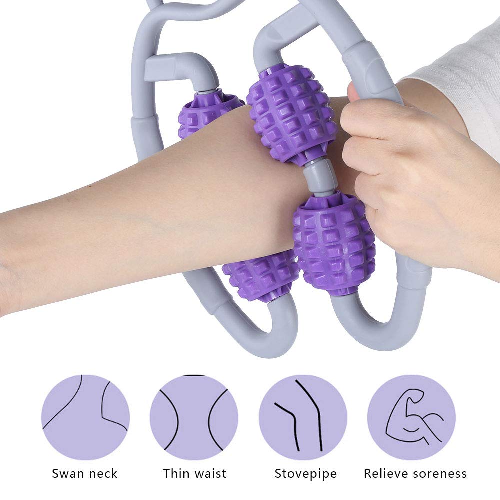 Dark Purple Yoga Foam Roller Leg Massager Ring - Fitness & Muscle Recovery Equipment for Home, Gym & Physical Therapy | Relieve Sore Muscles, Improve Flexibility & Post-Workout Recovery