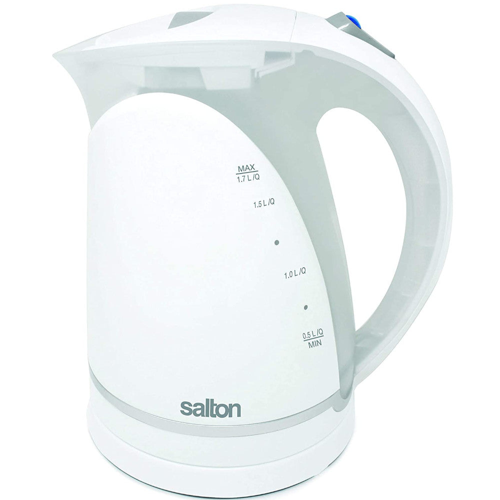 SALTON JK1648W Cordless Electric Kettle - Fast Boiling Water Heater for Tea, Coffee & Instant Meals | Perfect for Home, Office & Dorm Use