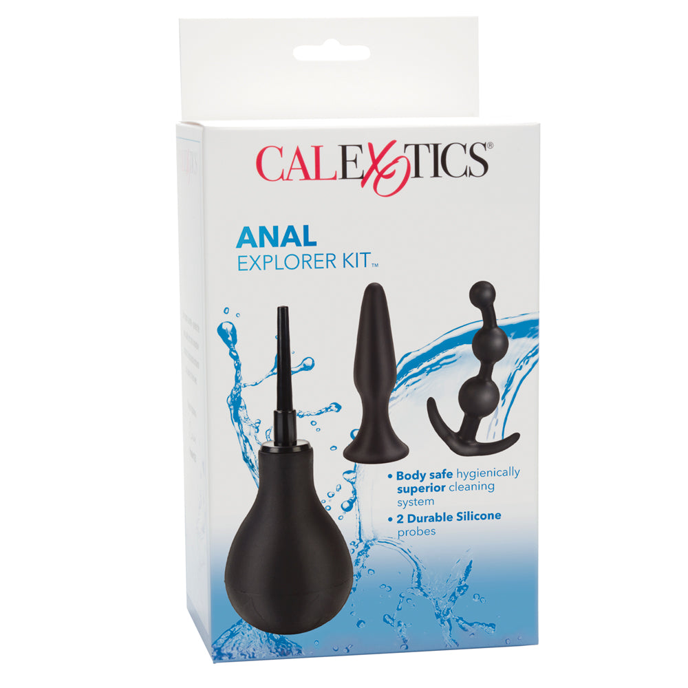 Anal Explorer Kit with Silicone Douche, Butt Plug & Beads - Premium Adult Toys for Anal Play, Training & Pleasure - Perfect for Couples, Solo Play & Beginners