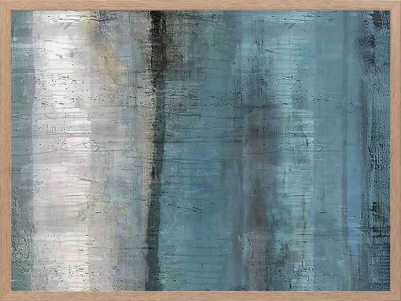 City Fog II Framed Wall Art Print - Modern Landscape Painting for Living Room, Bedroom & Office Decor