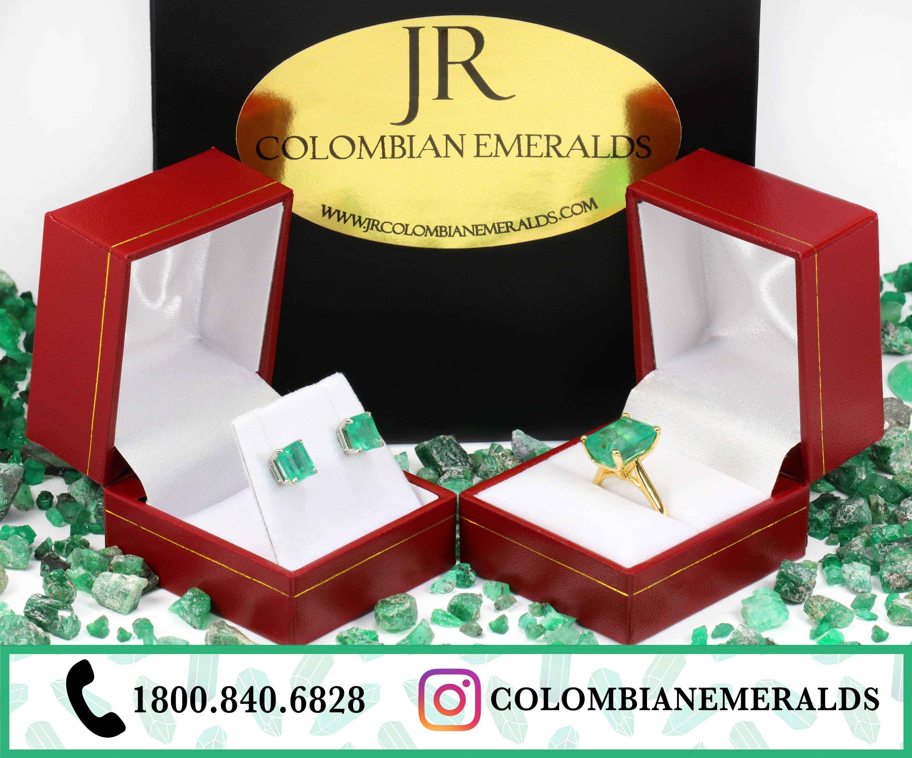 1.10tcw Round Natural Emerald 3 Prong Martini Stud Earrings in 14K Gold - Elegant Jewelry for Women, Perfect for Weddings, Parties & Everyday Wear