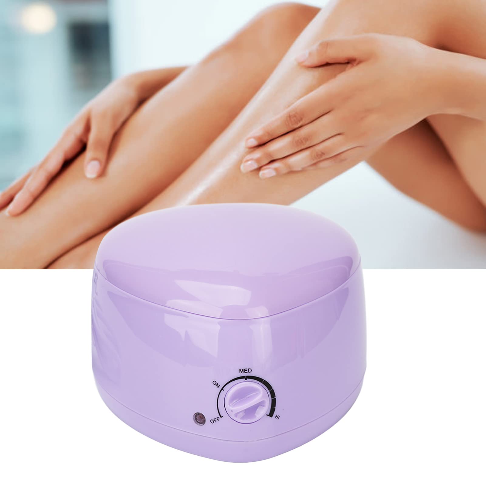 Mini Wax Warmer Machine - Portable Electric Hot Wax Heater with Heart Shaped Silicone Pot for Easy Cleaning | 110V US Plug | Perfect for Salon & Home Waxing | DIY Hair Removal & Spa Treatments