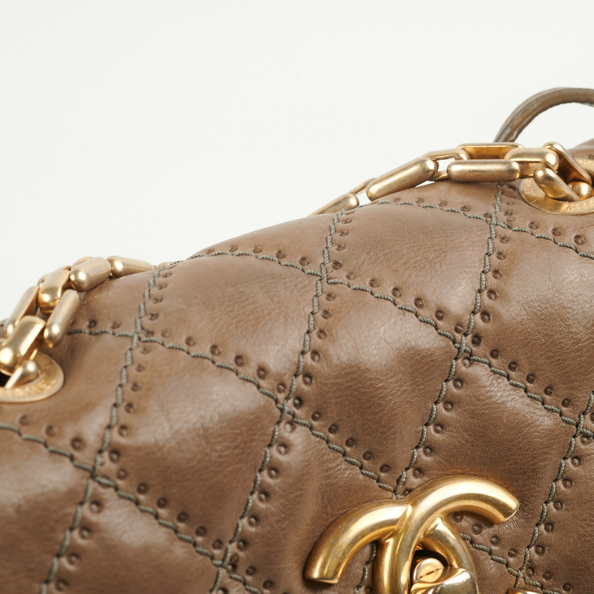 Chanel Quilted Square Flap Bag in Soft Lambskin Leather - Taupe Color | Luxury Crossbody Purse for Women, Perfect for Date Night & Special Occasions